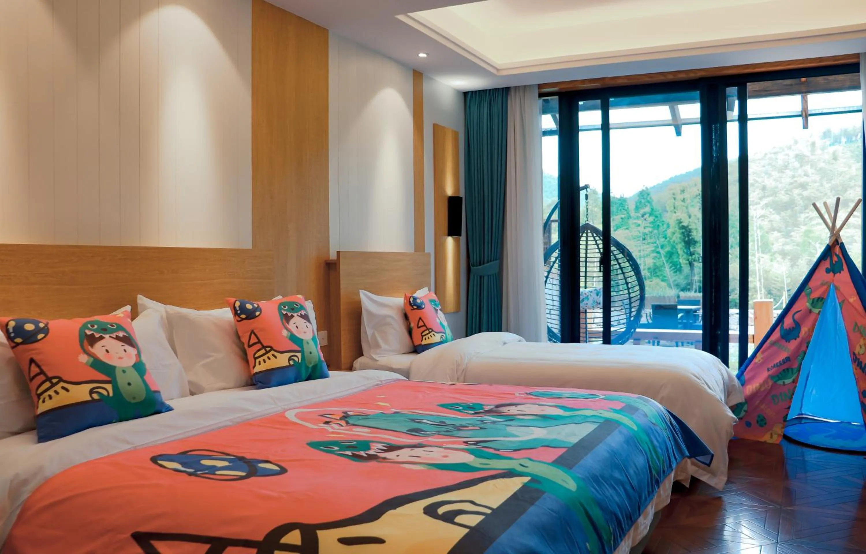 Bed in Nian hotel & resorts