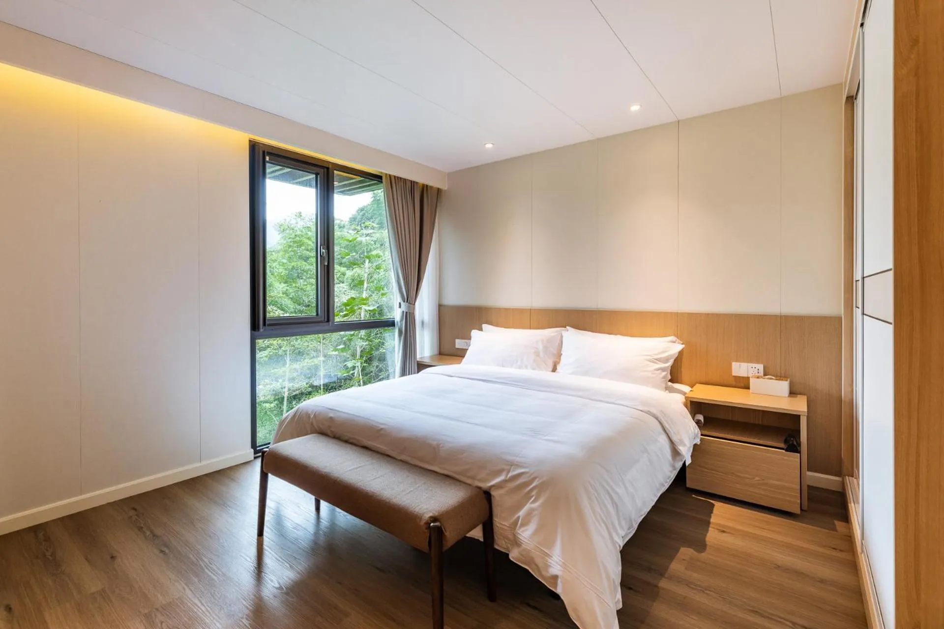 Bed in Nian hotel & resorts