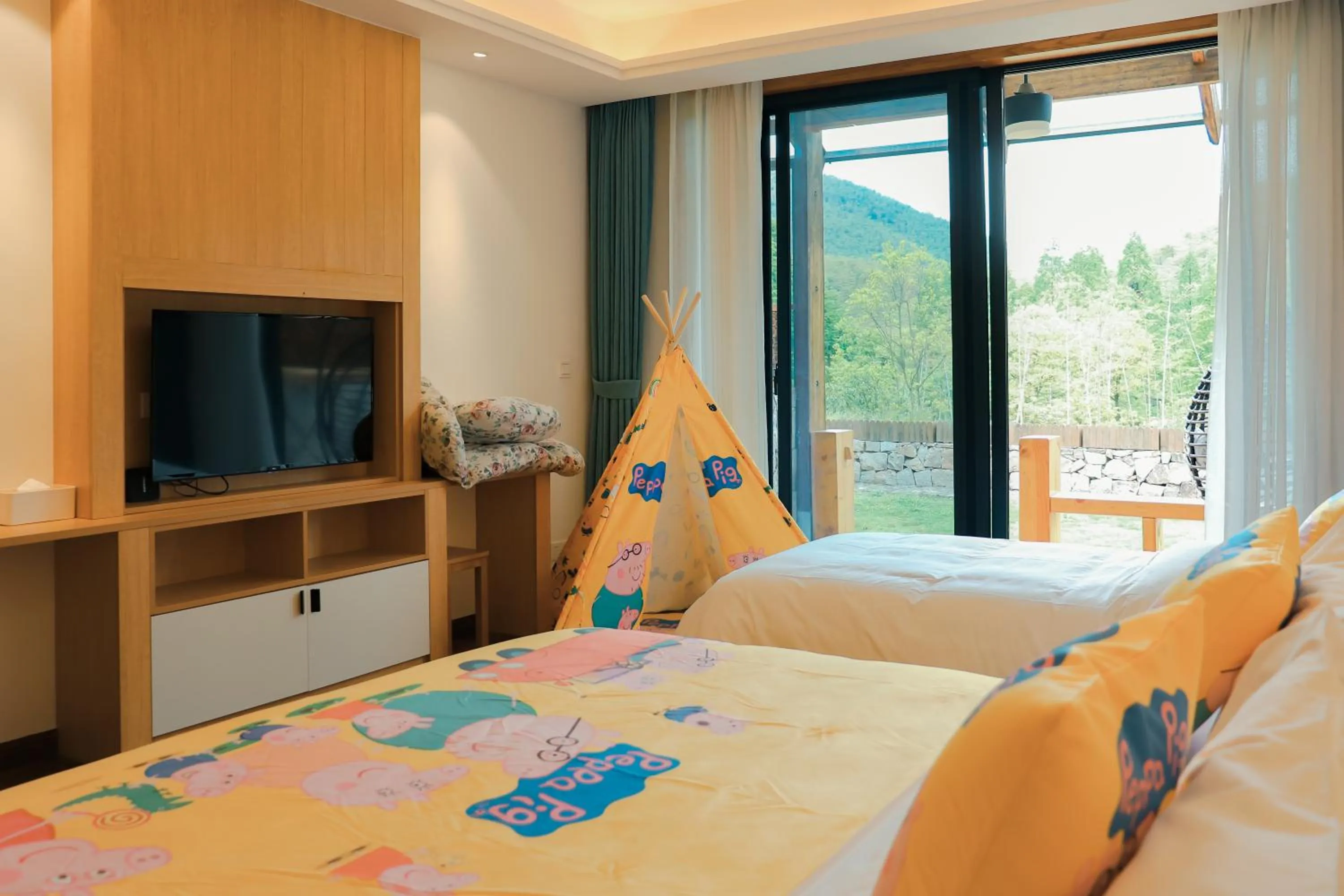 Bed in Nian hotel & resorts