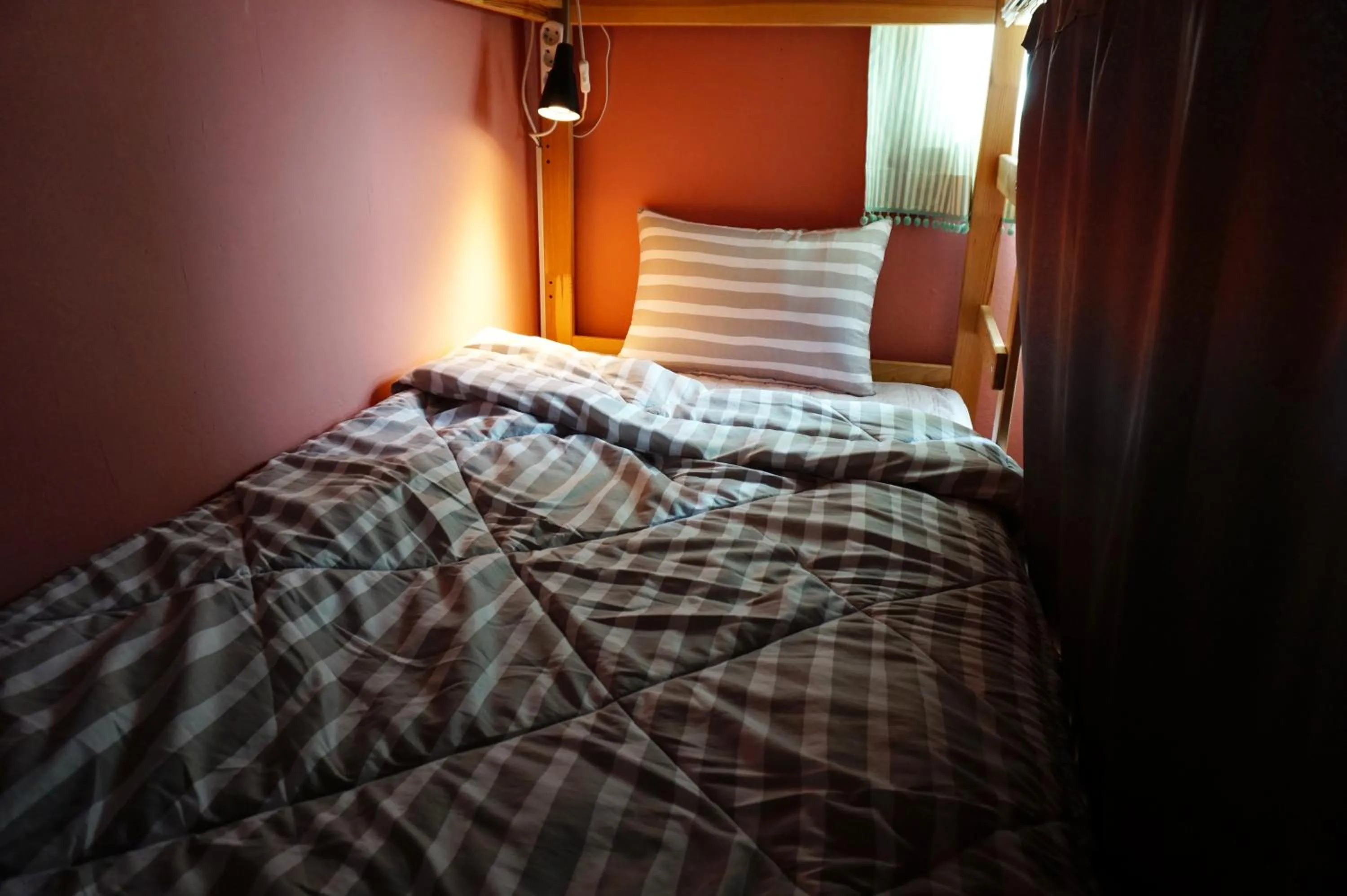 Decorative detail, Bed in The One Hostel Hongdae in Seoul - Foreigner Only