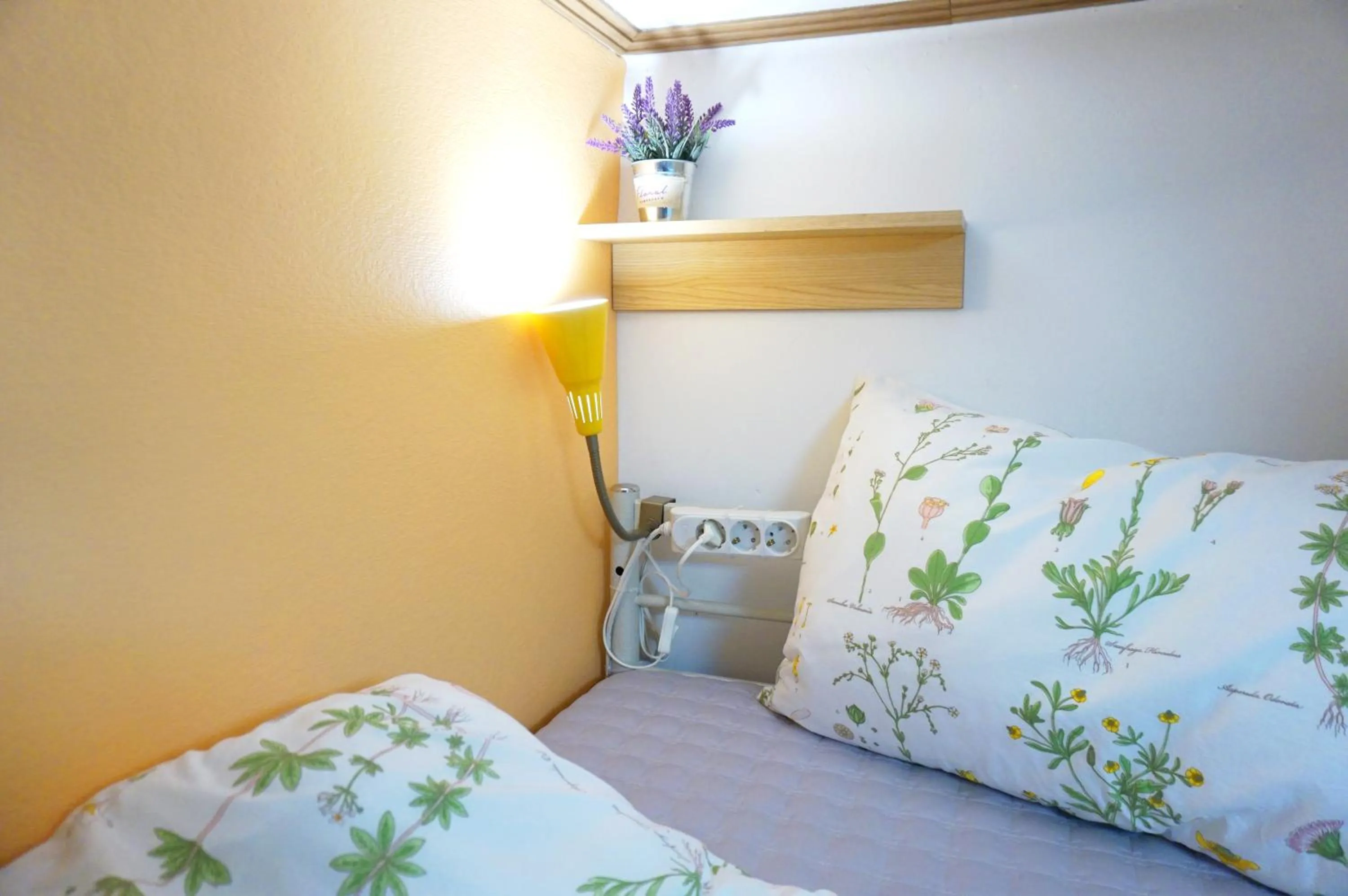 Decorative detail, Bed in The One Hostel Hongdae in Seoul - Foreigner Only