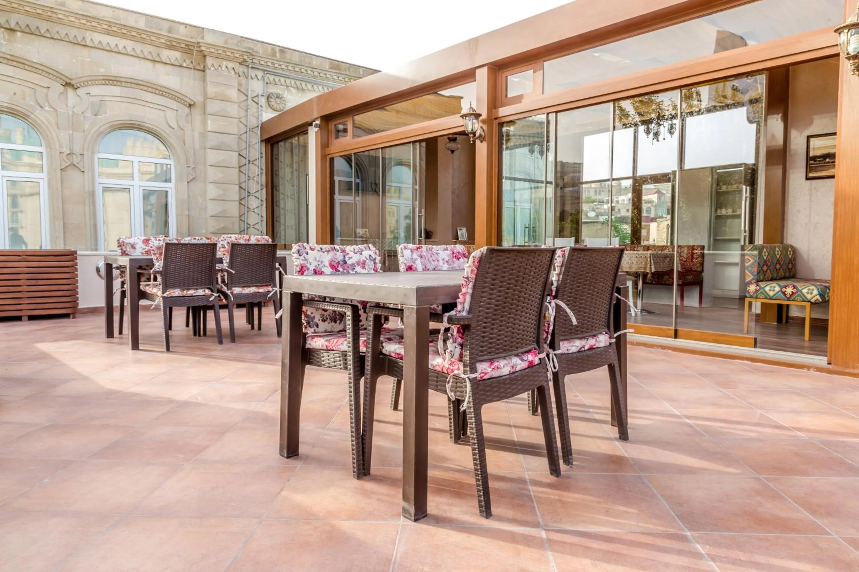 Patio in Premier Old Gates Hotel