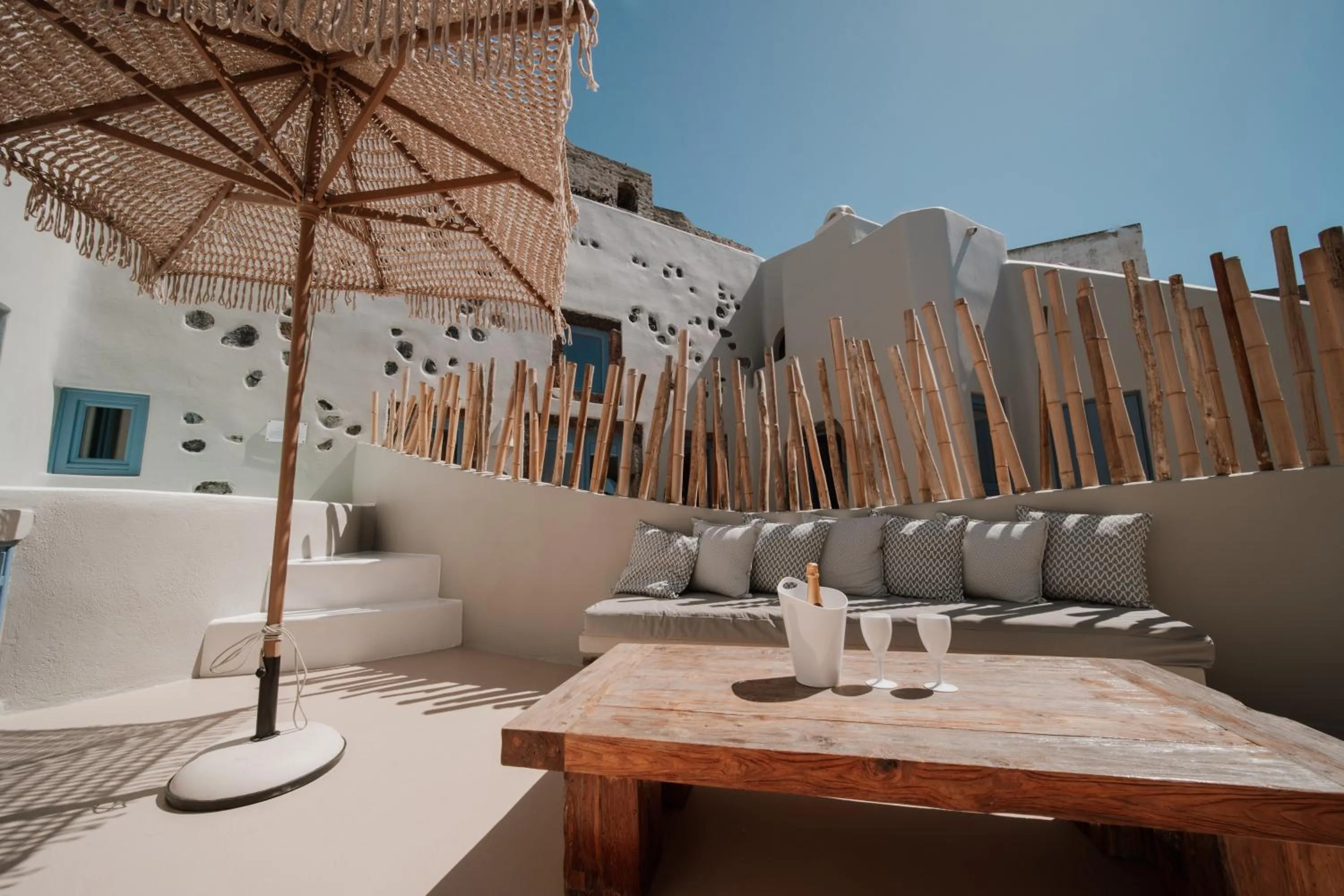 Patio in Luna Santorini Suites