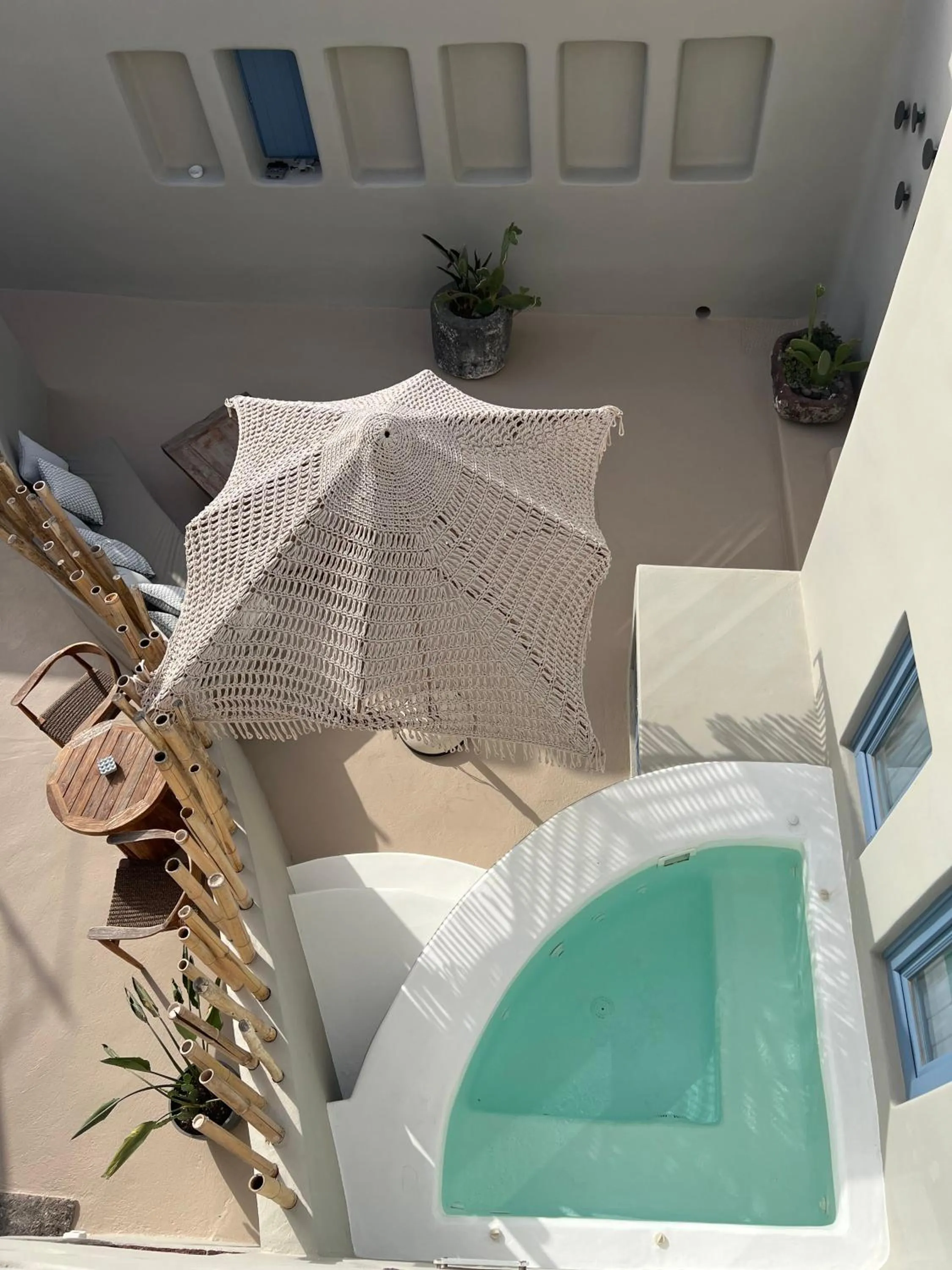 Patio in Luna Santorini Suites