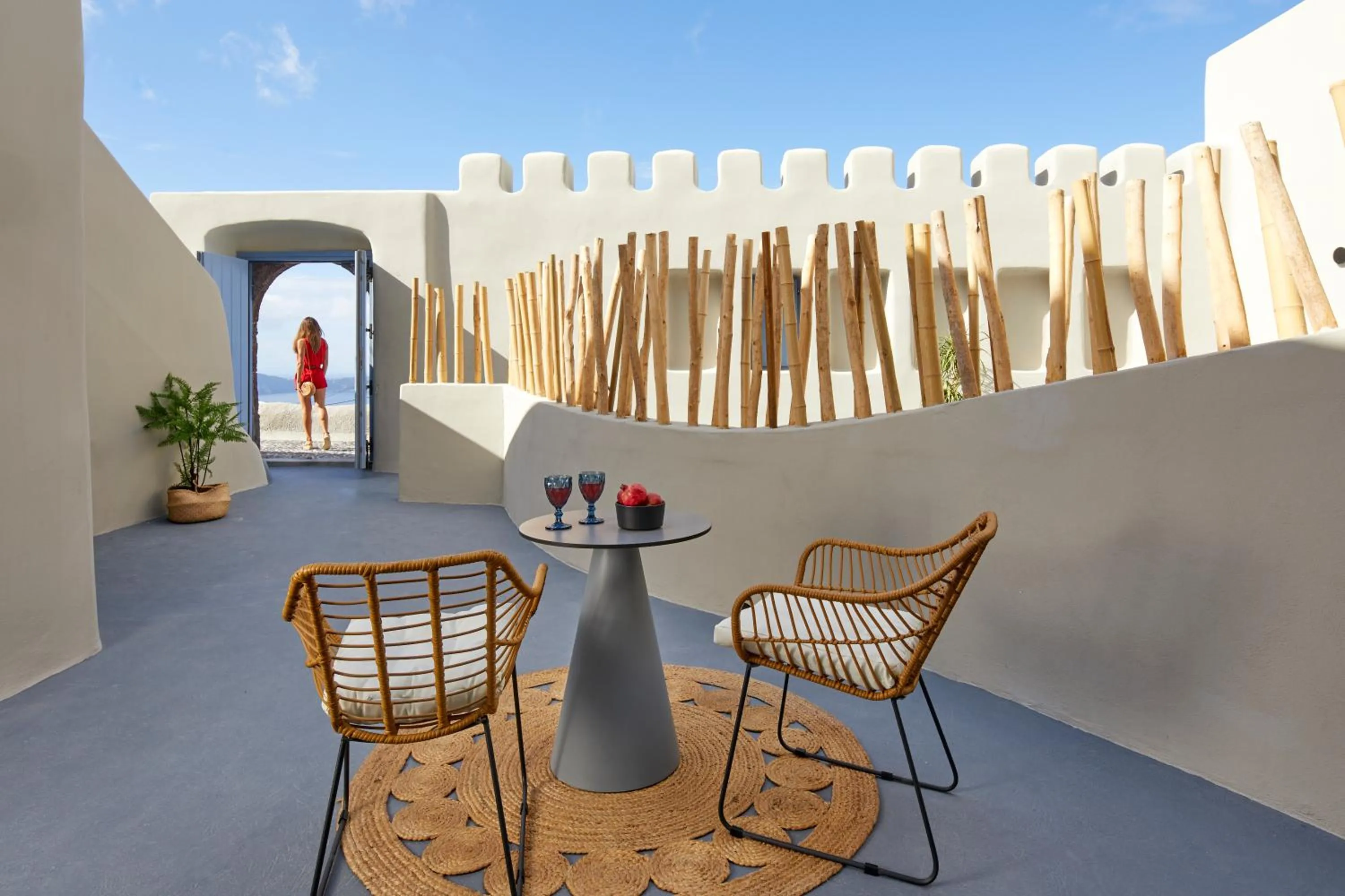 Patio in Luna Santorini Suites