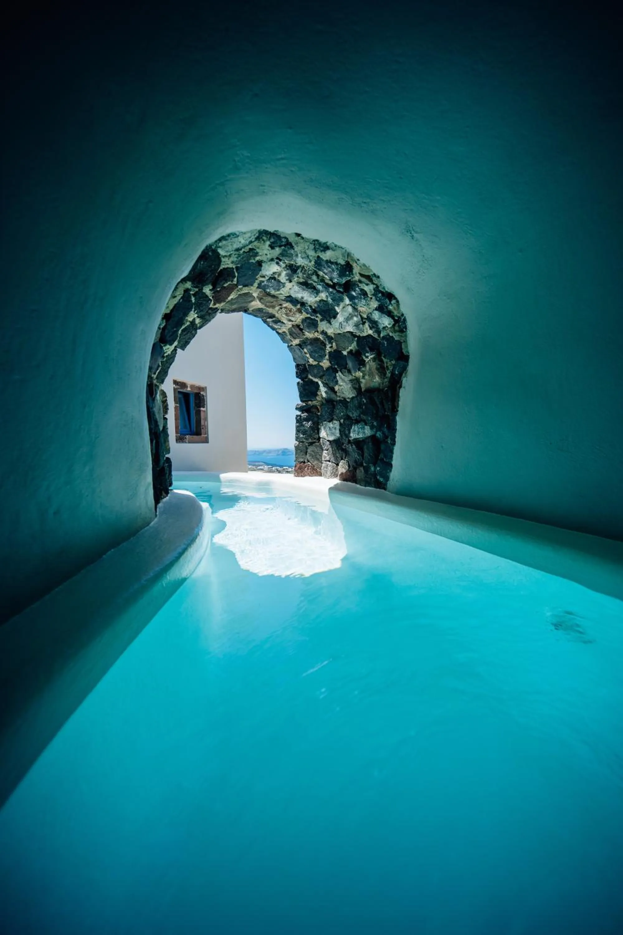 Hot Tub in Luna Santorini Suites