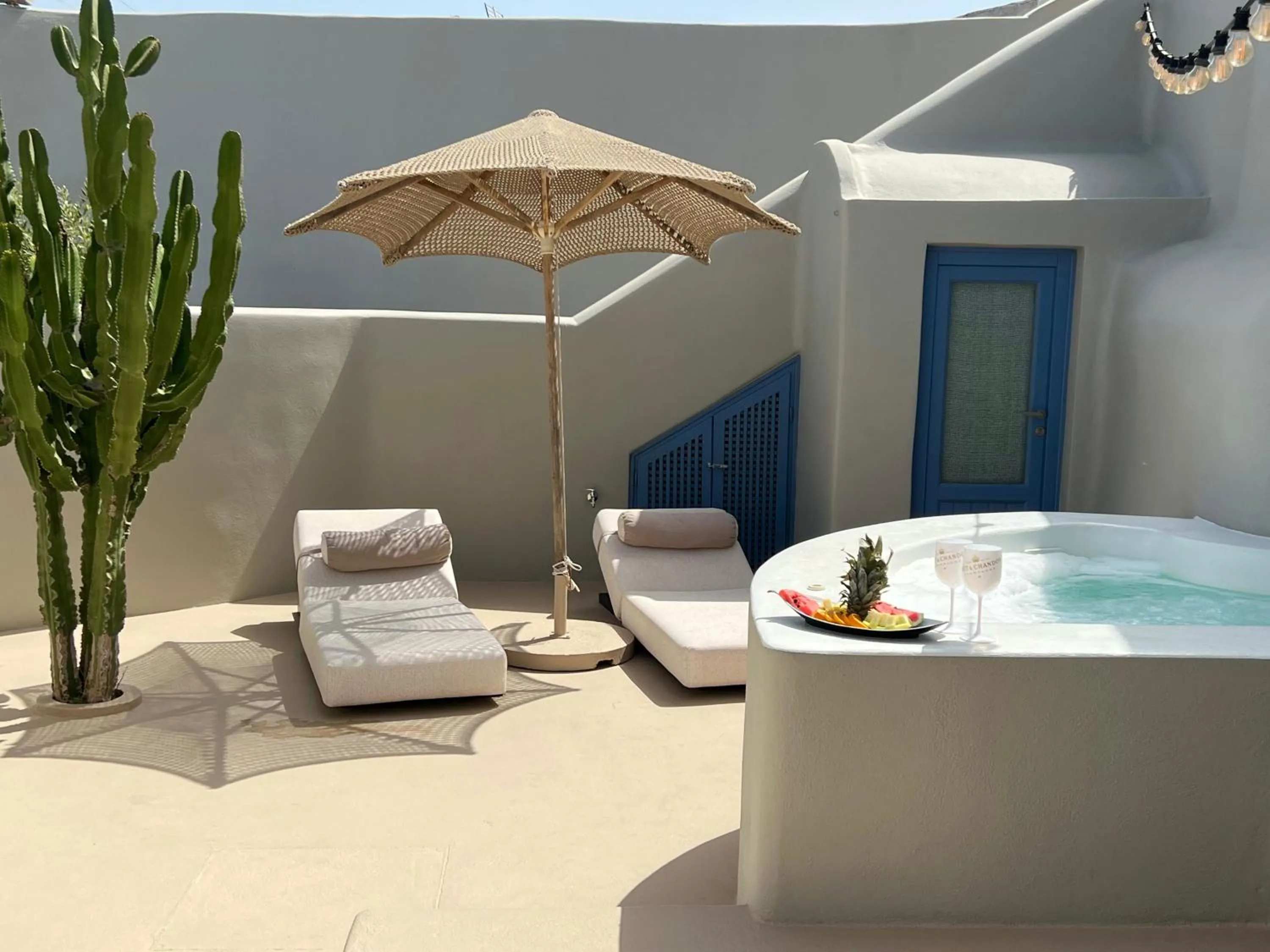 Patio in Luna Santorini Suites
