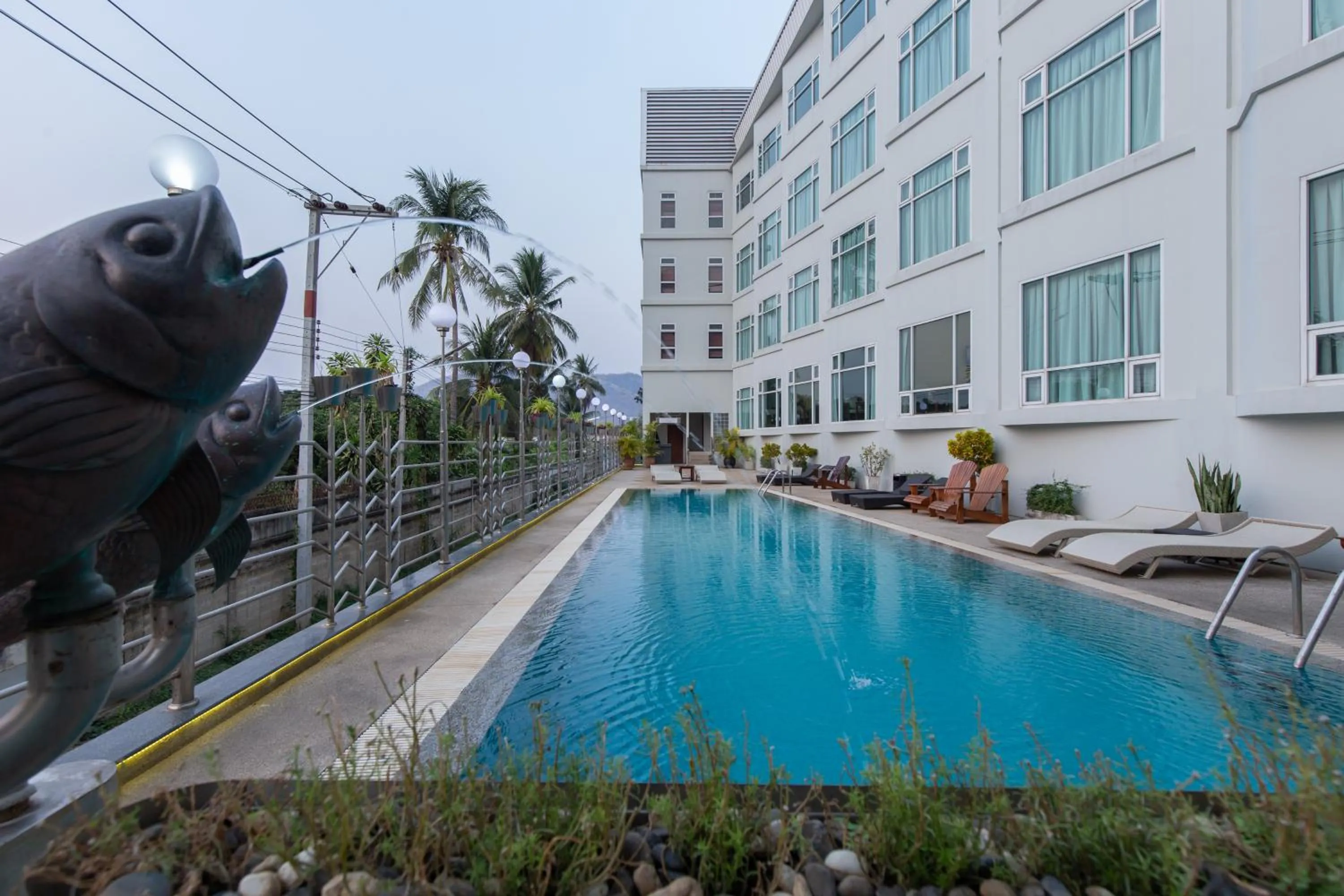 Swimming pool in Kanchanaburi City Hotel