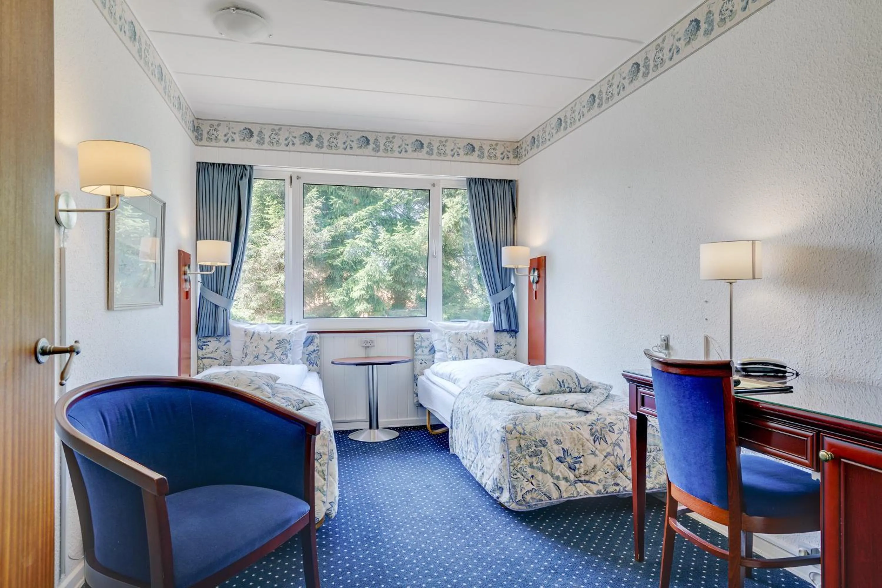 Bed in Hotel Sønderborg Garni