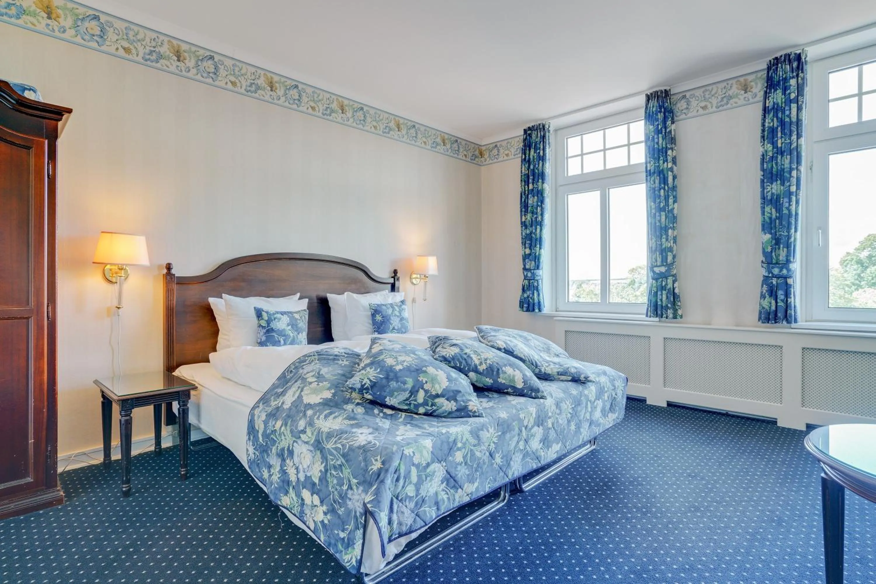 Bed in Hotel Sønderborg Garni