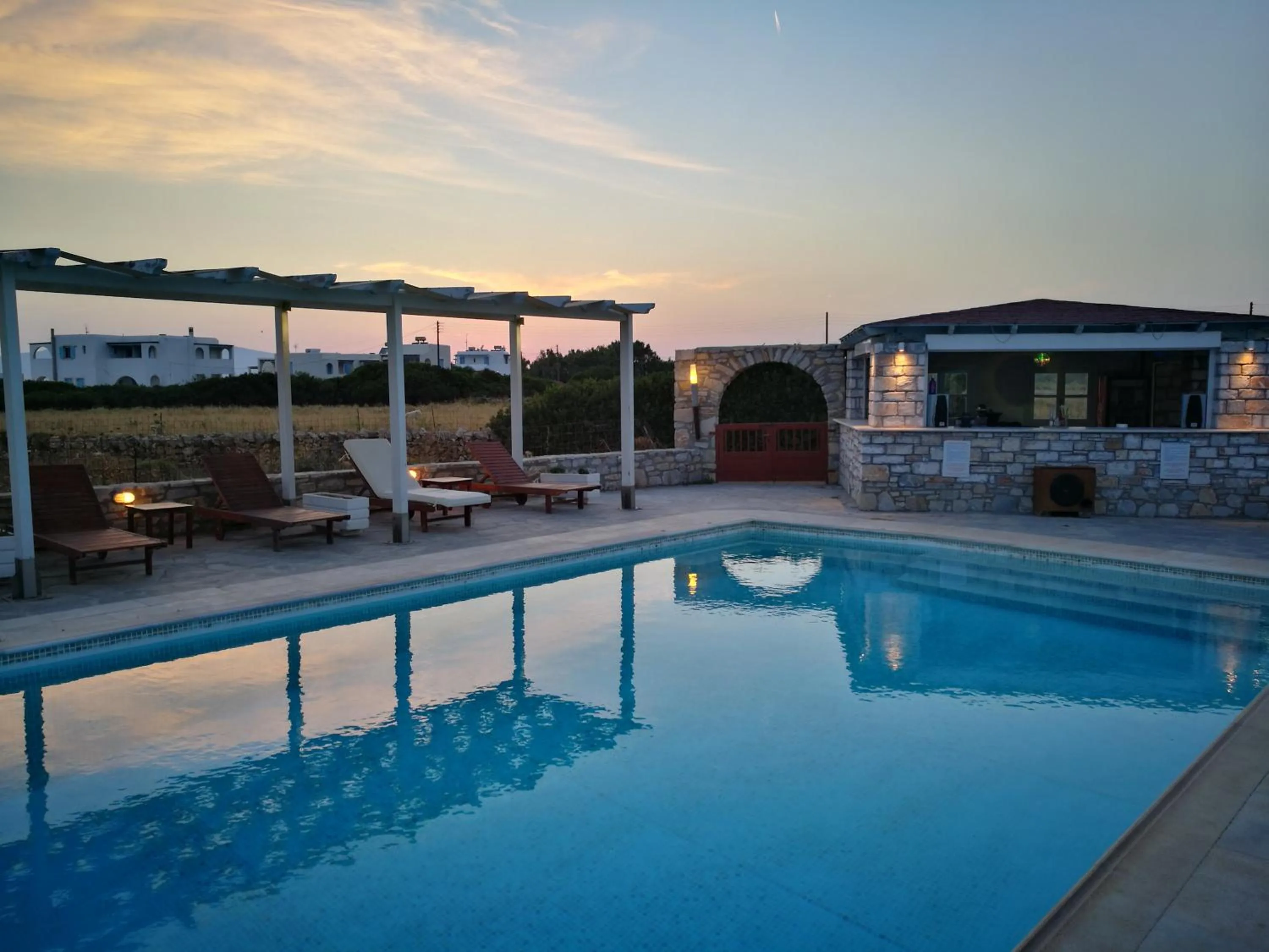 Pool view in Aeraki Studios