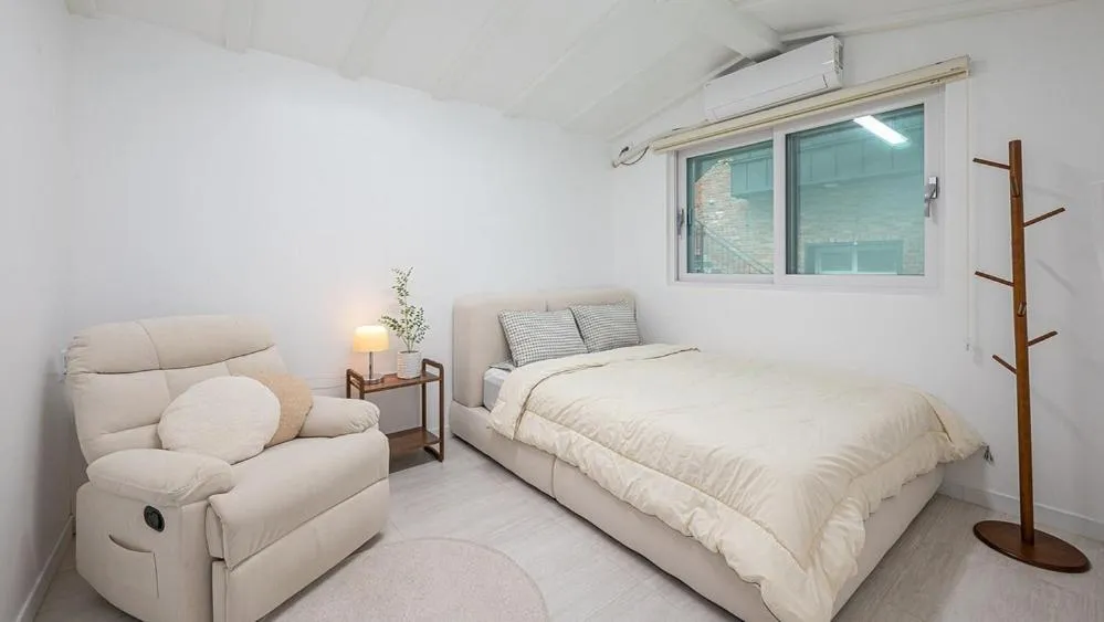 Bed in Gapyeong Kongkong Kids Pool Villa