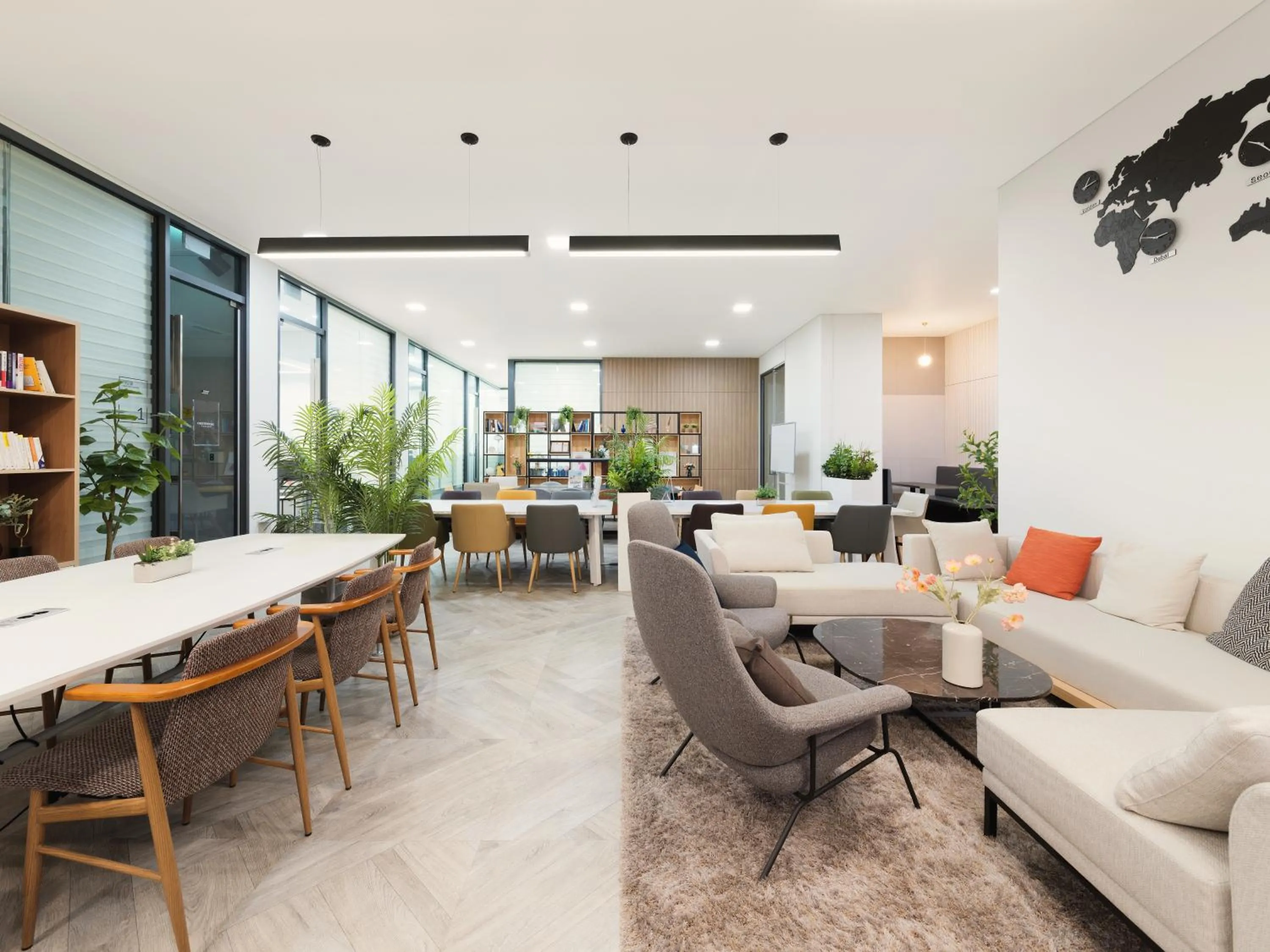 Seating area in Le Collective Sokcho Central