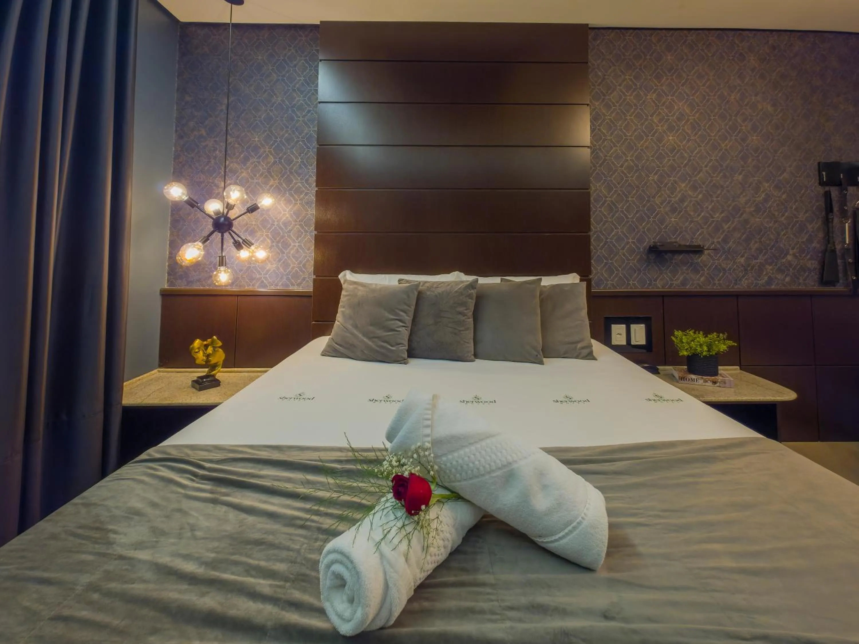 Bed in Hotel Motel Sherwood