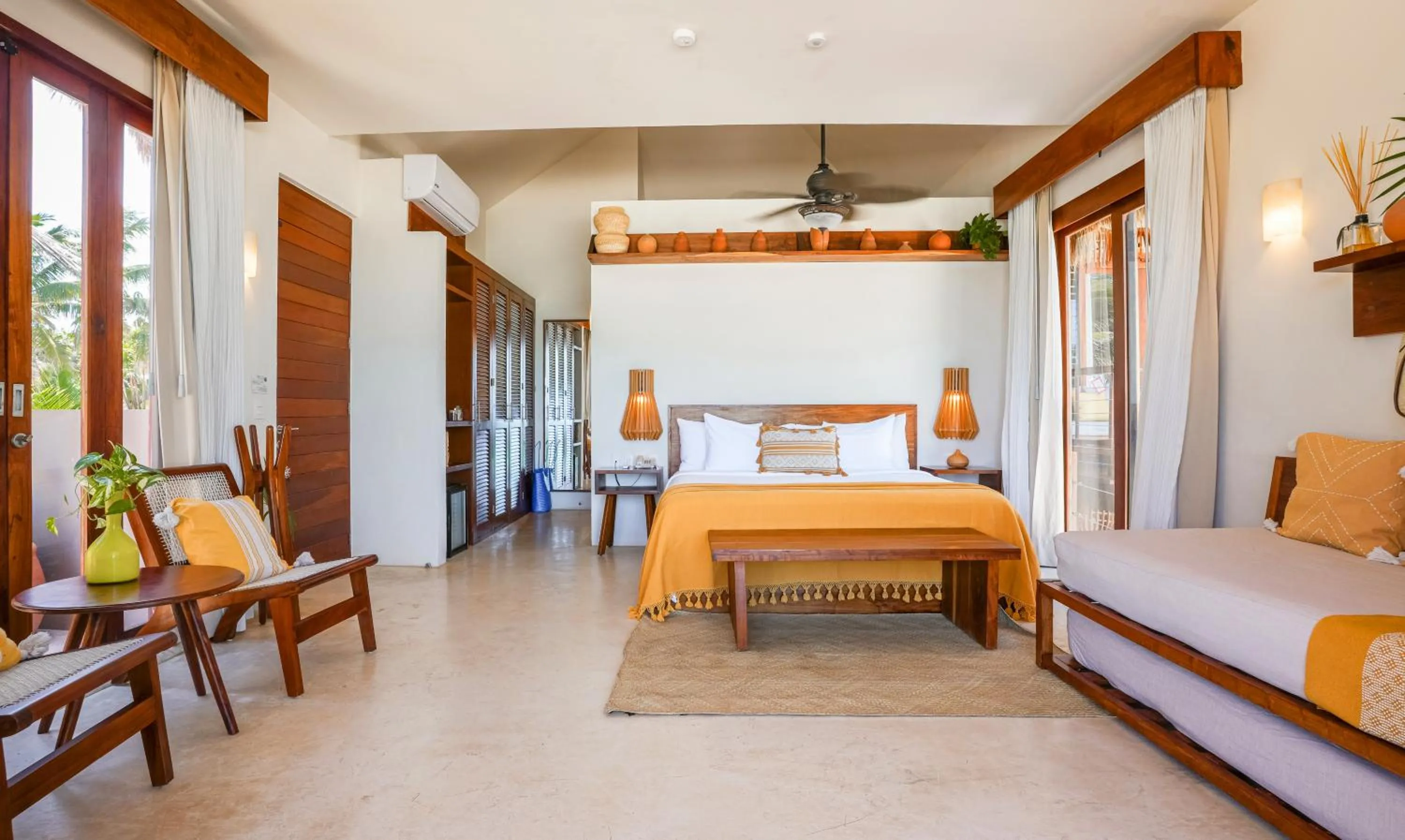 Bed in La Zebra Tulum, a Small Luxury Hotel