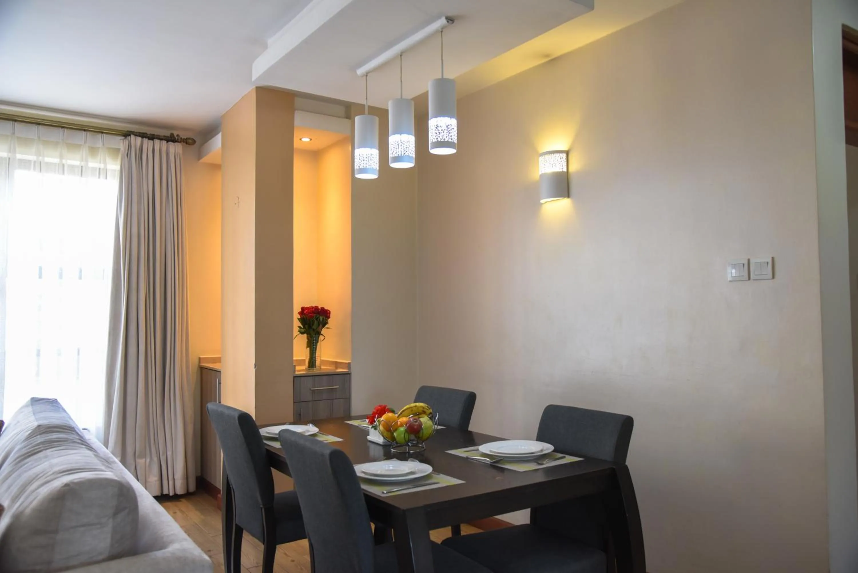 Dining area in Fedha Residences by Trianum
