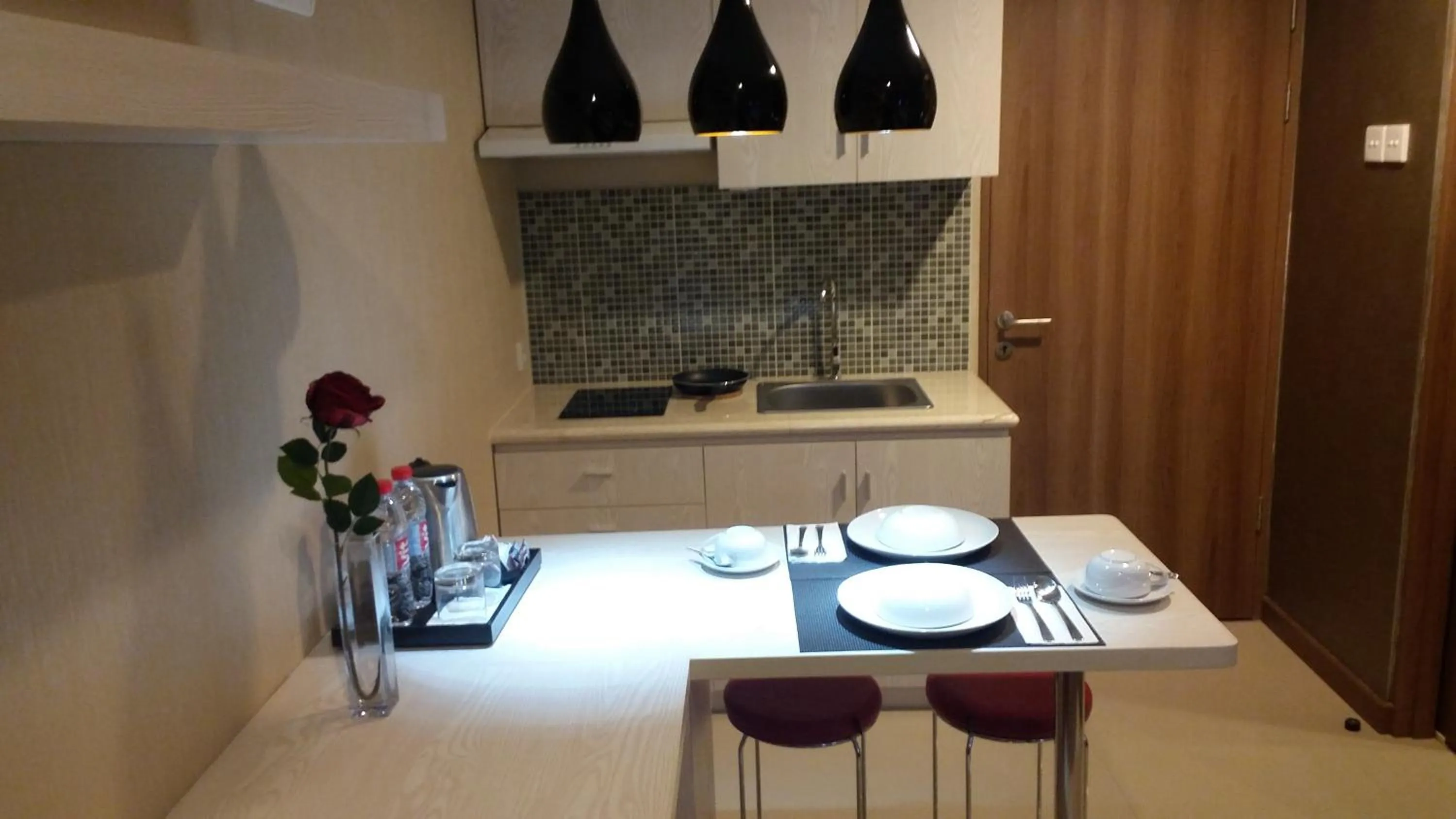 Kitchen or kitchenette in Student Park Hotel