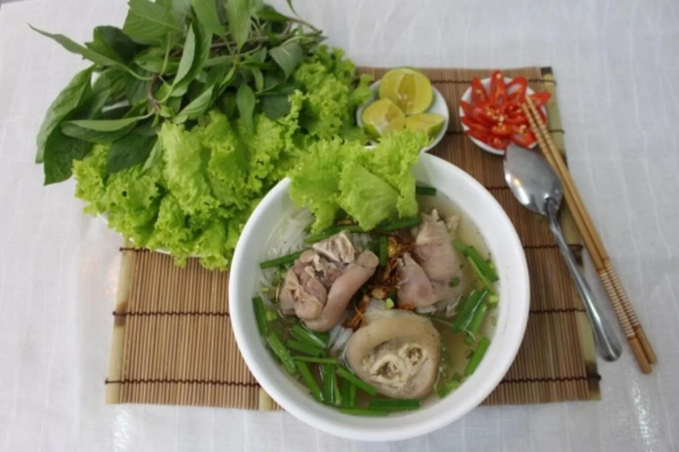 Asian breakfast in Hoang Duc Hotel