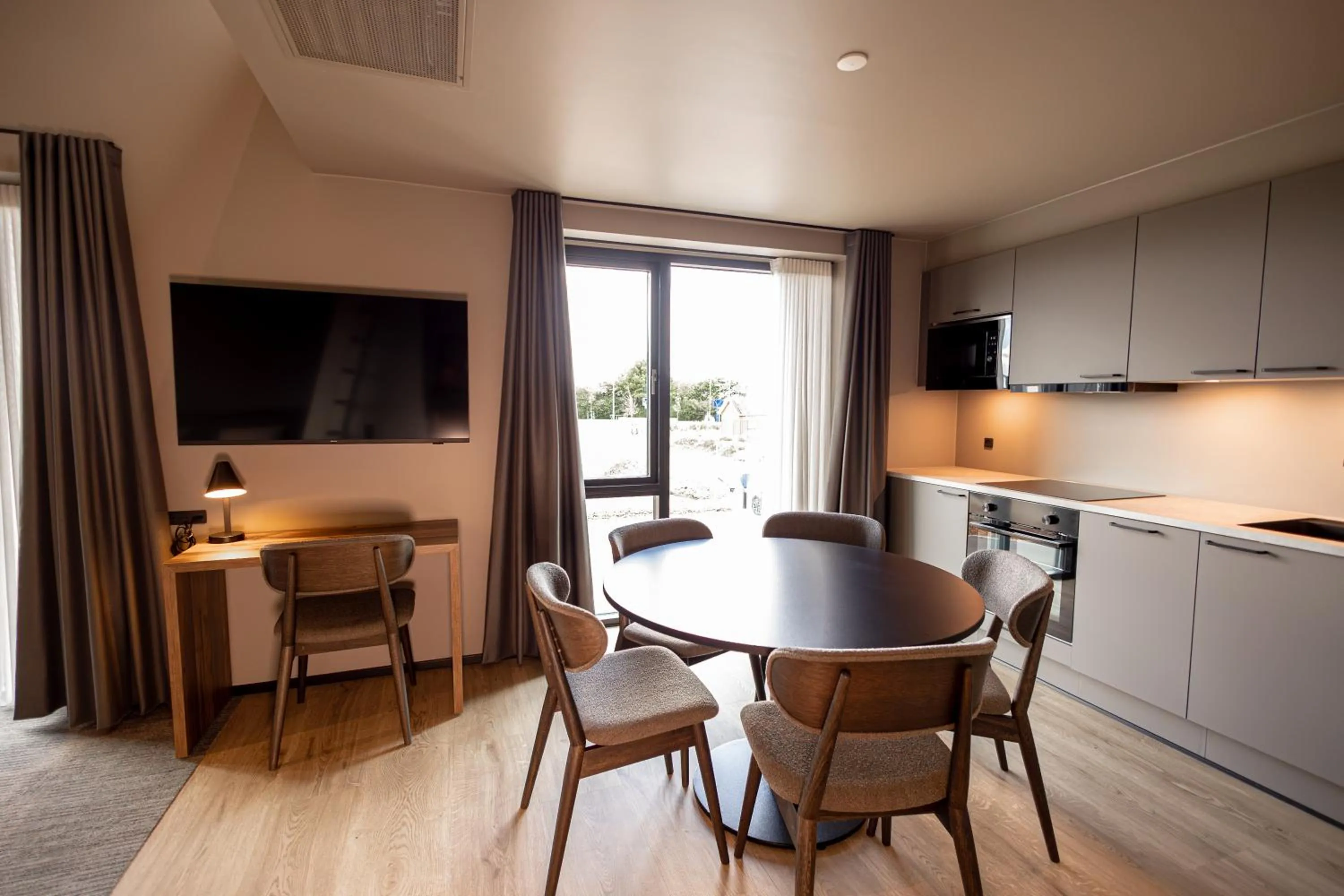 Kitchen or kitchenette in Hotel Melfarhus