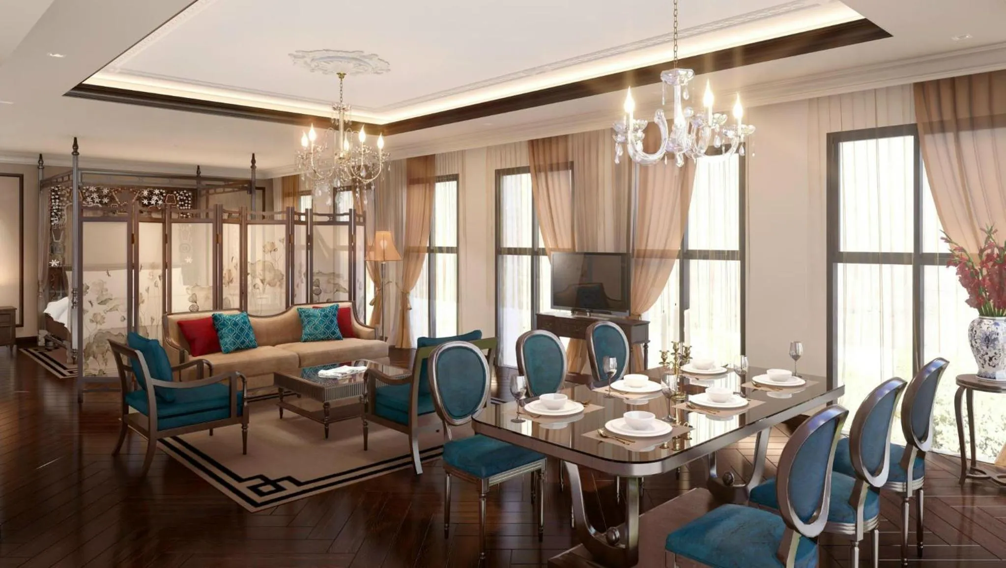 Living room in Hotel Công Tử Bạc Liêu