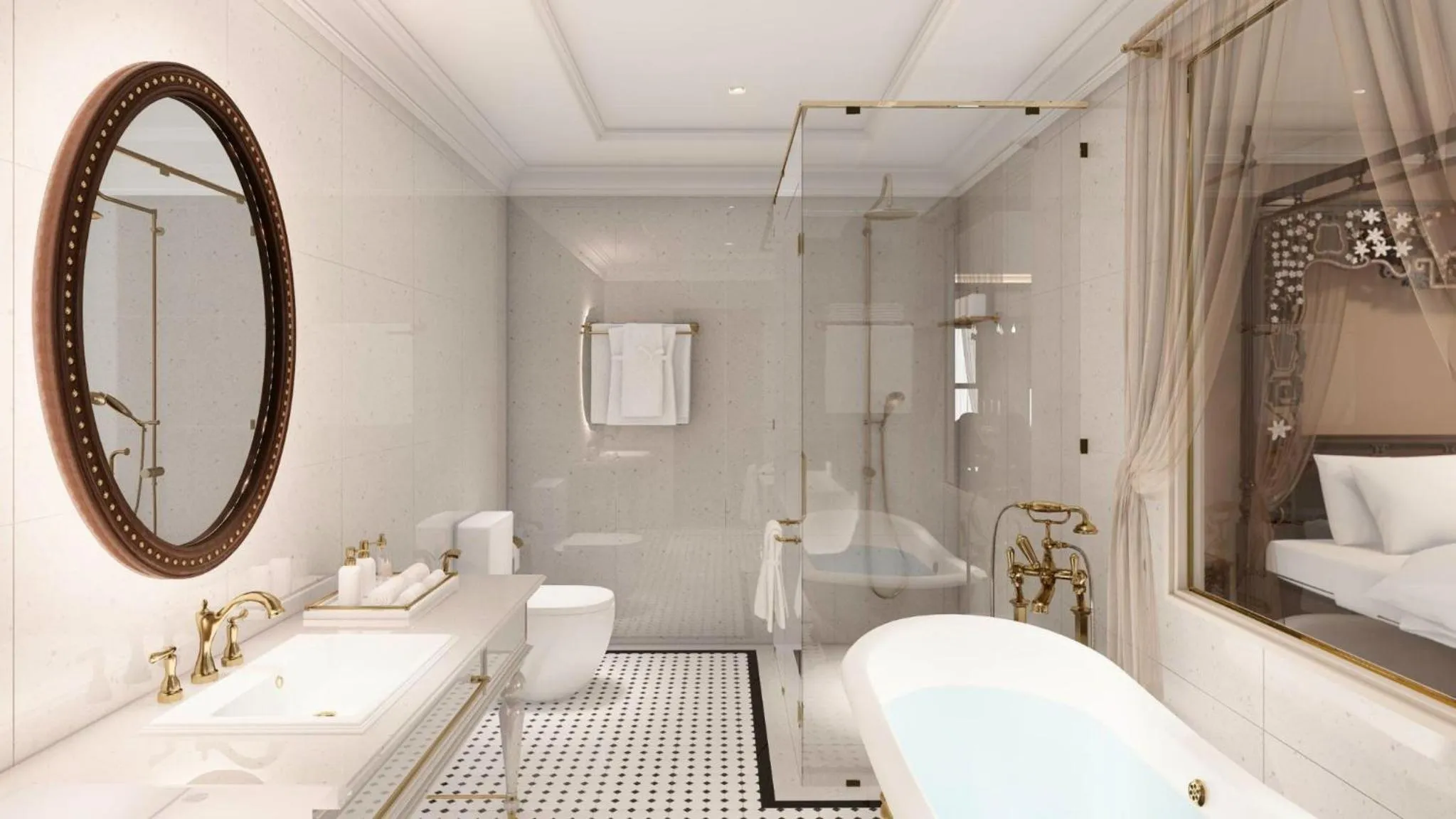 Bathroom, Bed in Hotel Công Tử Bạc Liêu