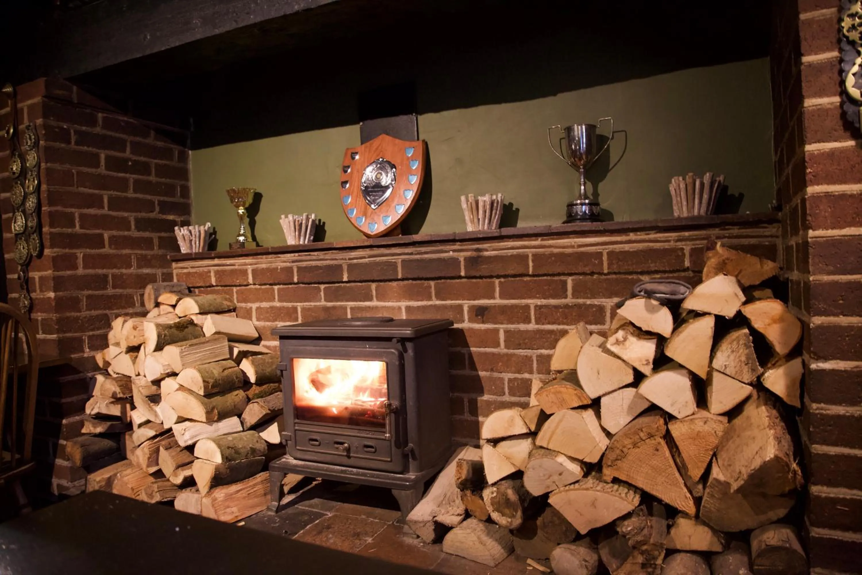 fireplace in The Kings Arms