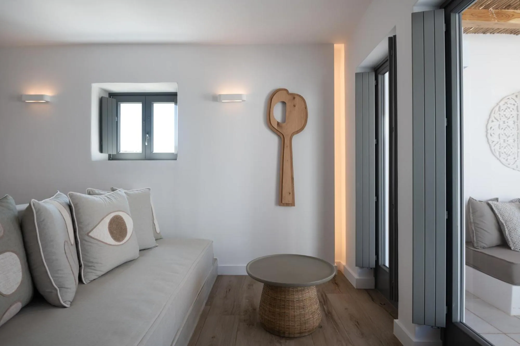 Living room, Bed in Kosmitis Suites & Villas