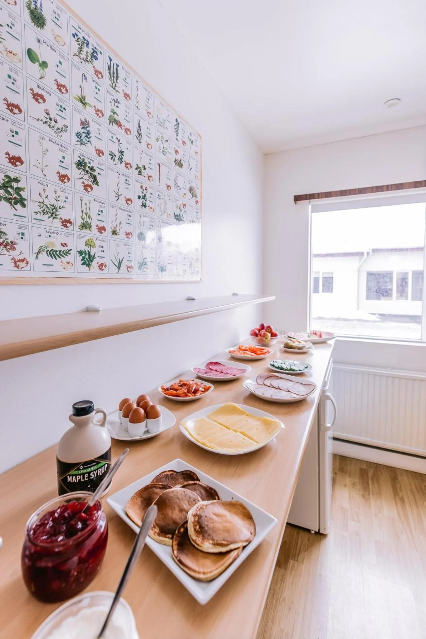 Buffet breakfast in Eldá Guesthouse