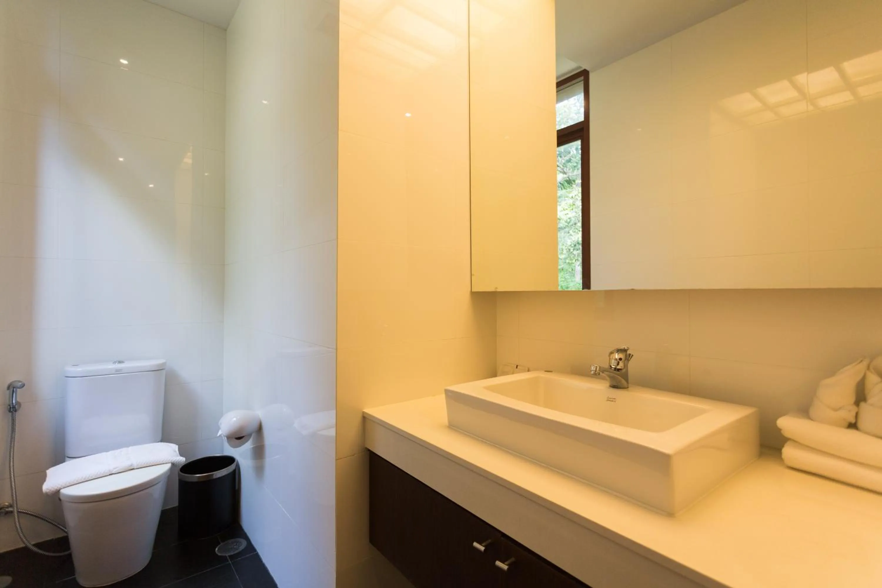 Bathroom in Amatapura Beachfront Villa 15, SHA Certified