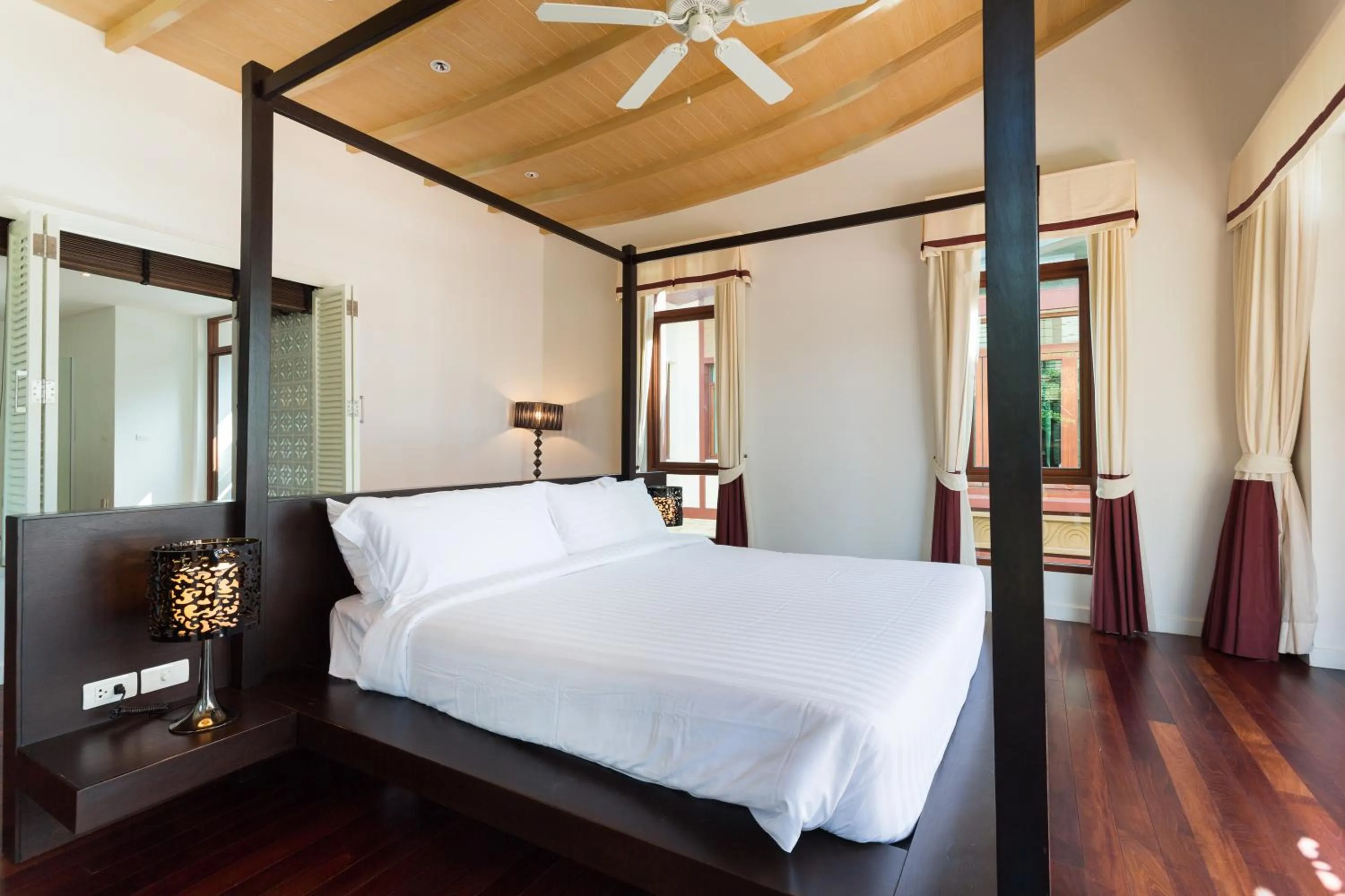 Bedroom, Bed in Amatapura Beachfront Villa 15, SHA Certified