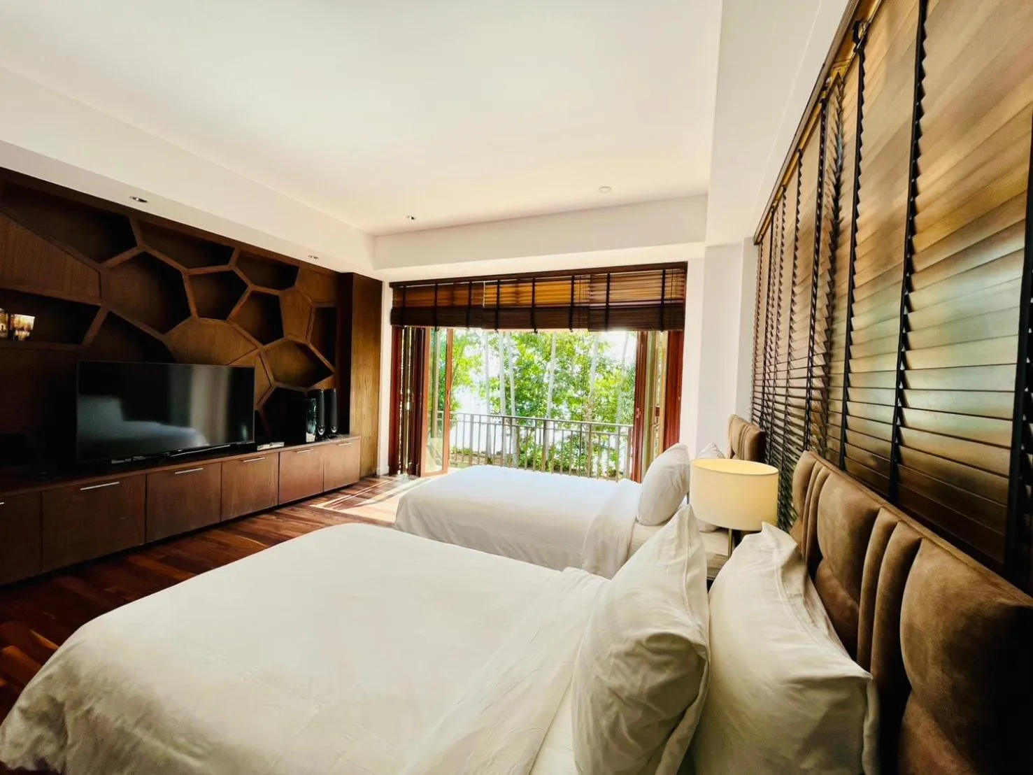 Bedroom, Bed in Amatapura Beachfront Villa 15, SHA Certified