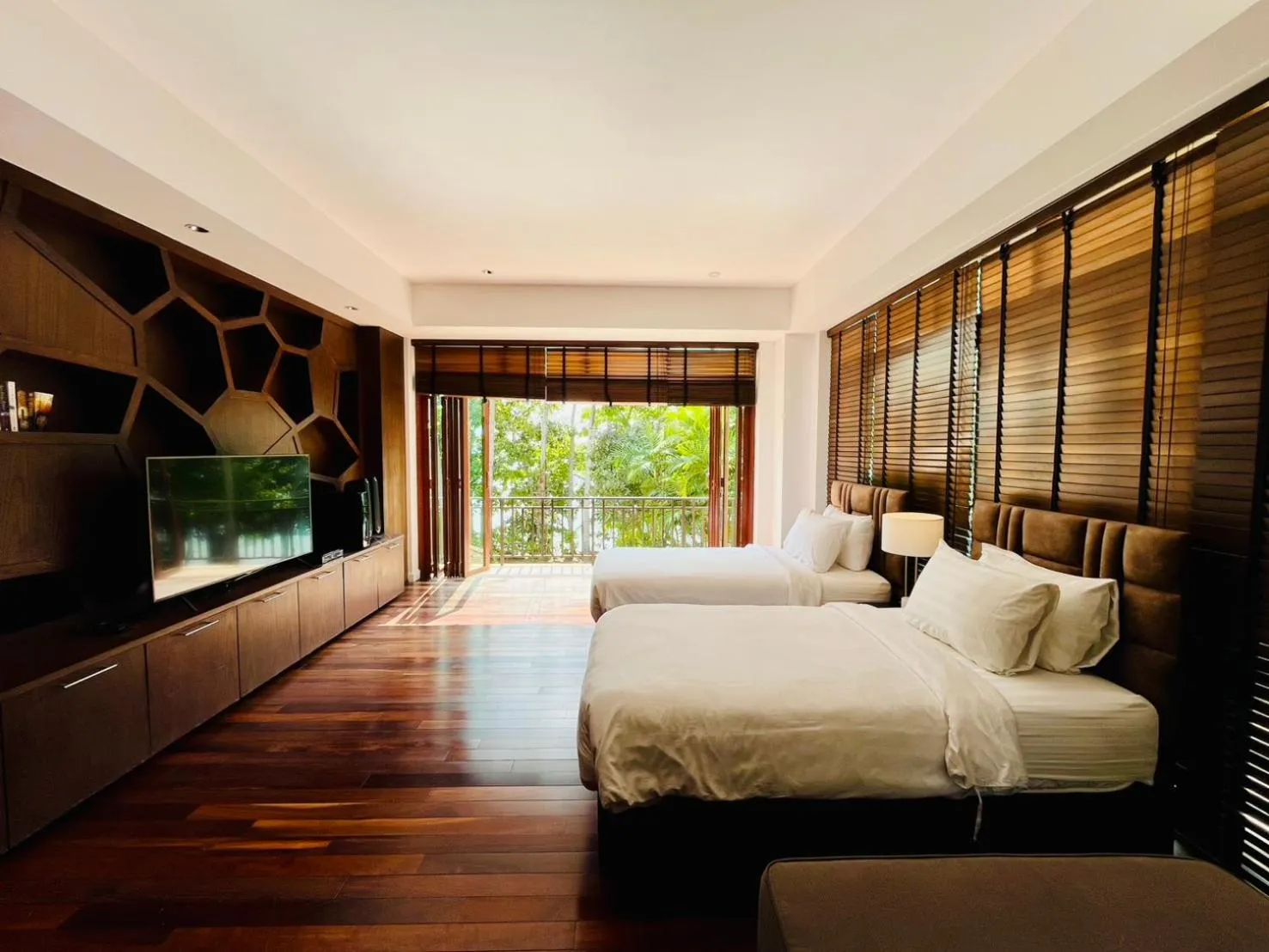 Bedroom, Bed in Amatapura Beachfront Villa 15, SHA Certified