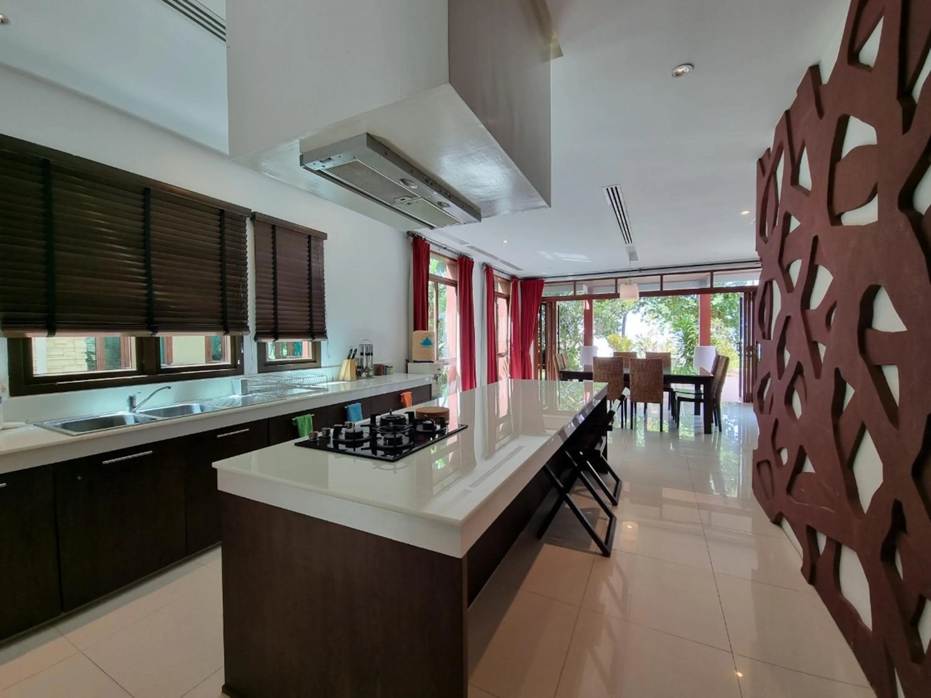 kitchen in Amatapura Beachfront Villa 15, SHA Certified