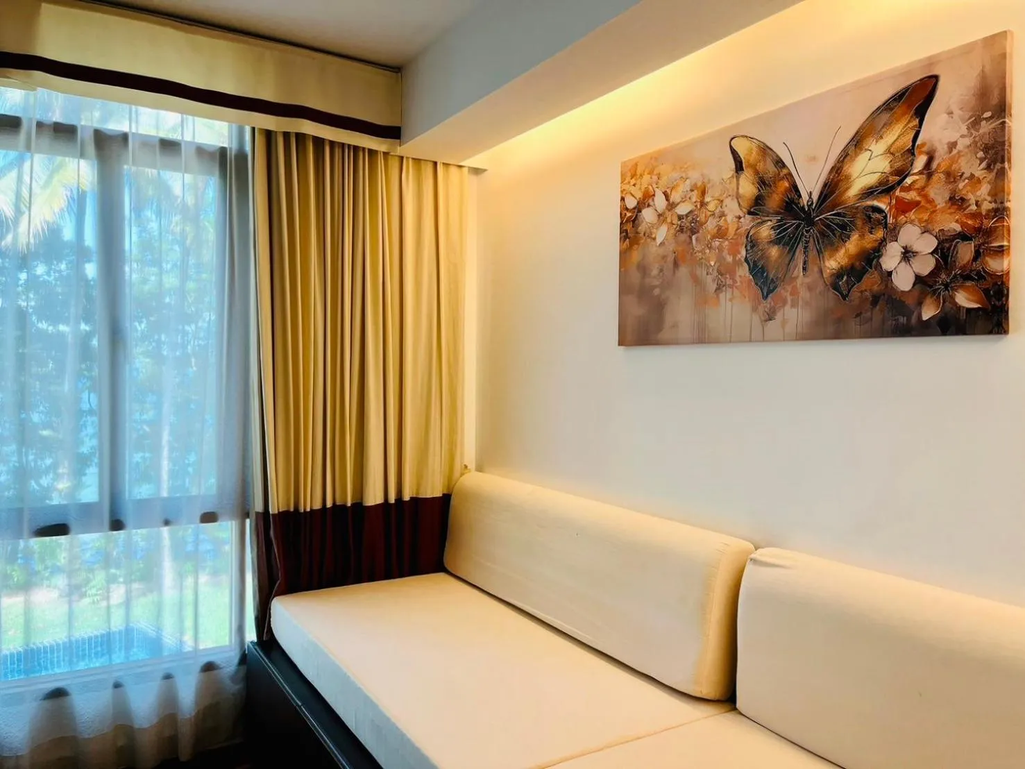 Bedroom, Bed in Amatapura Beachfront Villa 15, SHA Certified