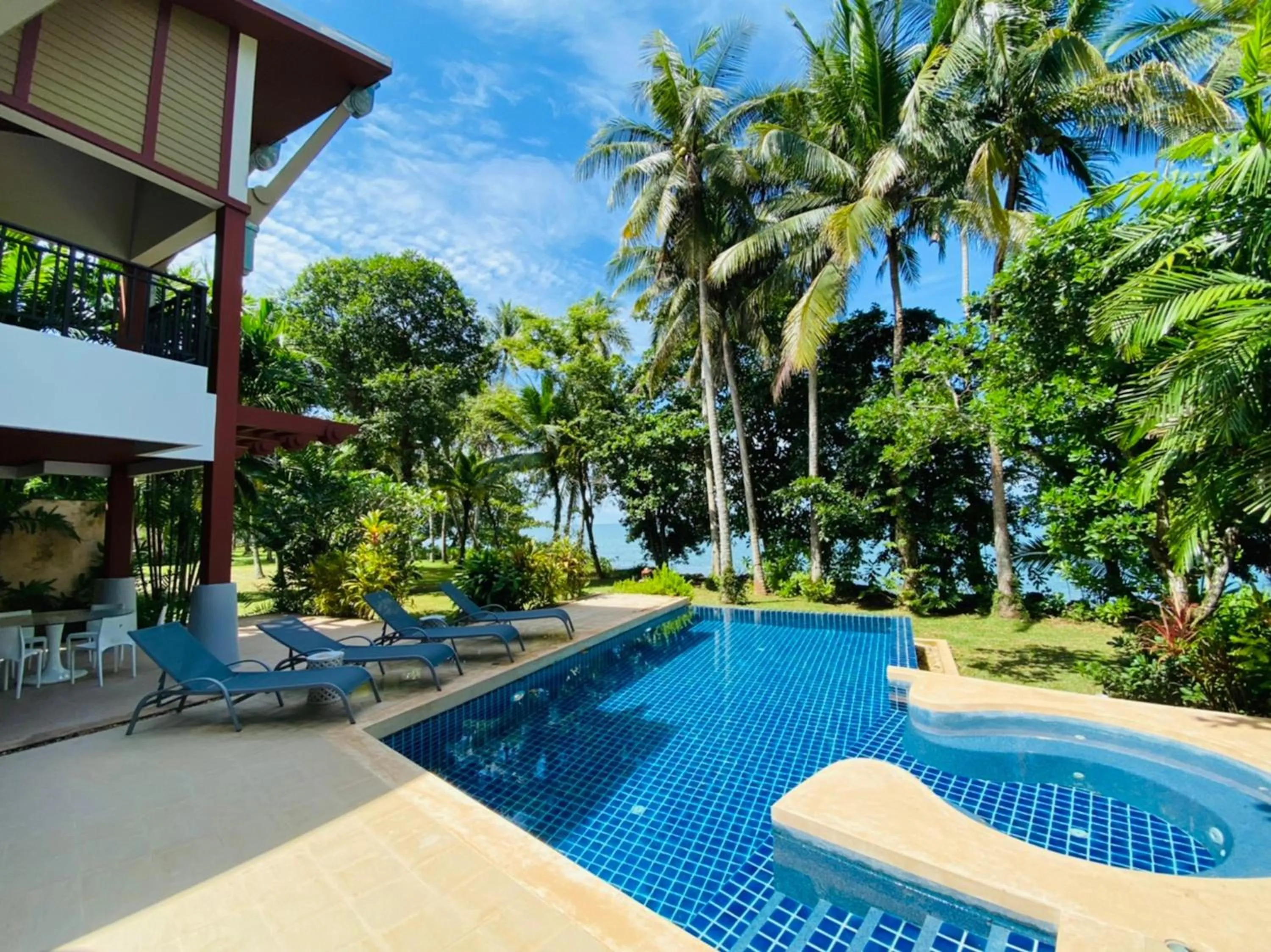 Pool view in Amatapura Beachfront Villa 15, SHA Certified