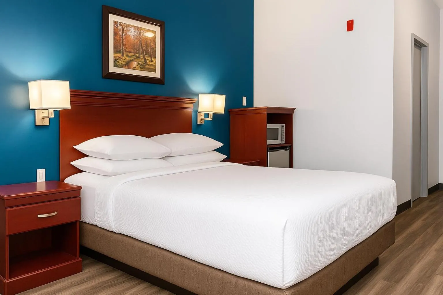 Bed in Signature Stay Inn & Suites - Downtown Hamilton