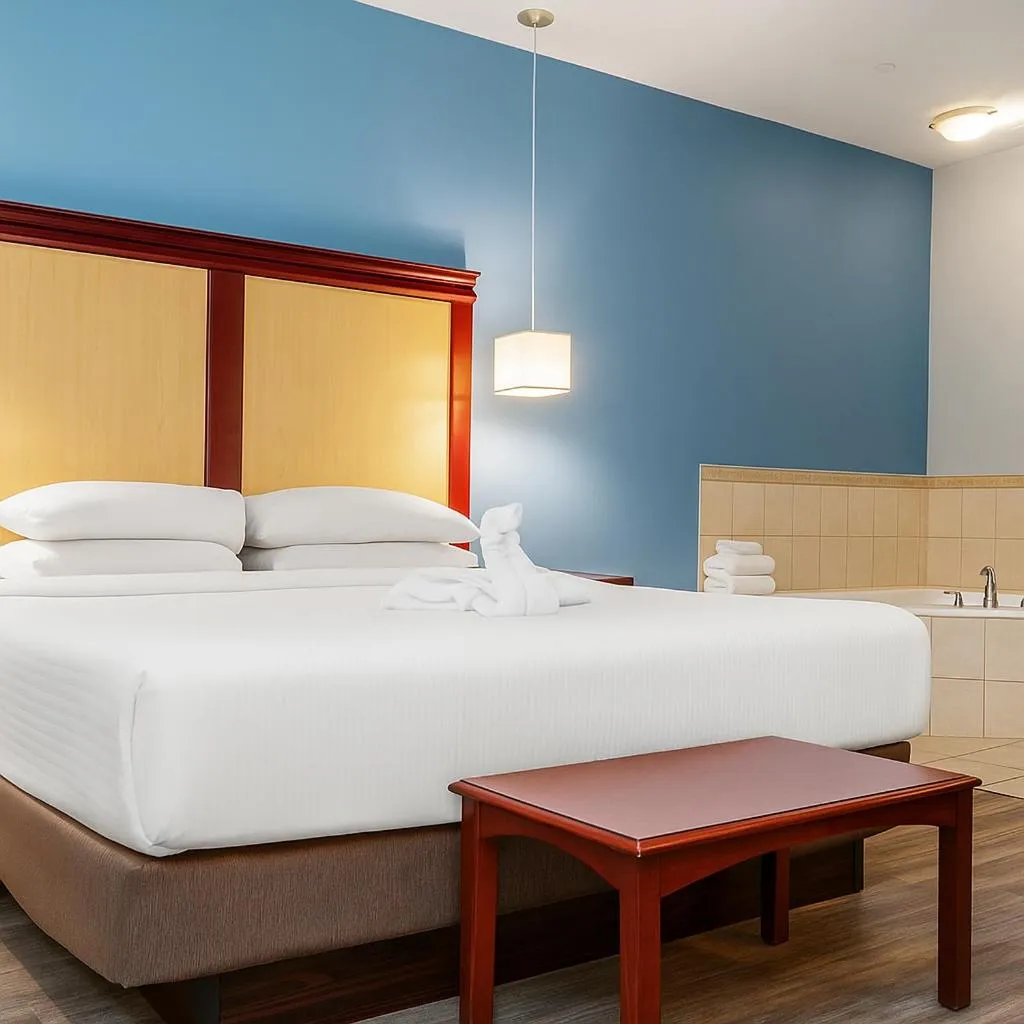 Bed in Signature Stay Inn & Suites - Downtown Hamilton