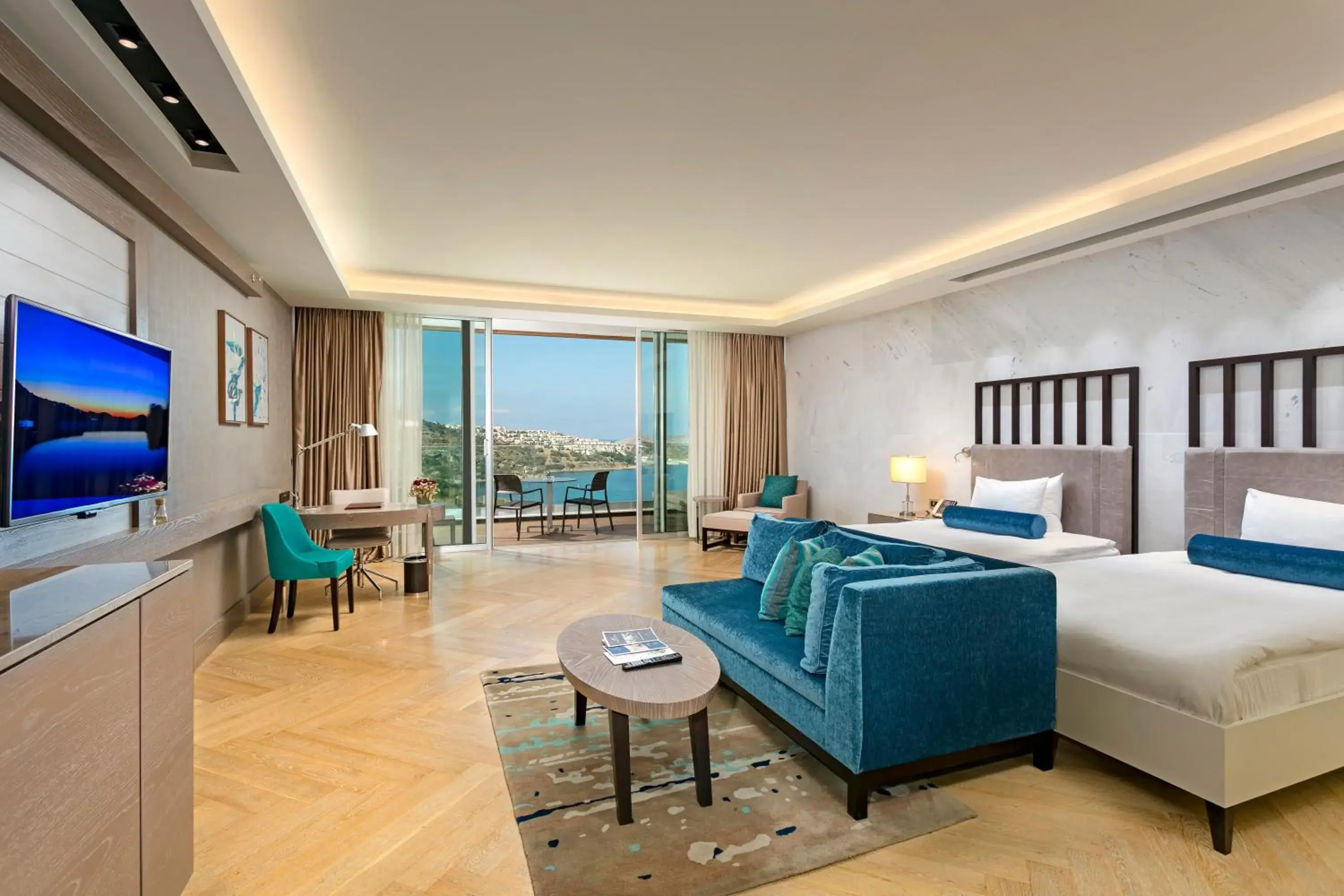 Deluxe Twin Room with Sea View in Sirene Luxury Hotel Bodrum Deluxe Twin Room with Sea View in Sirene Luxury Hotel Bodrum