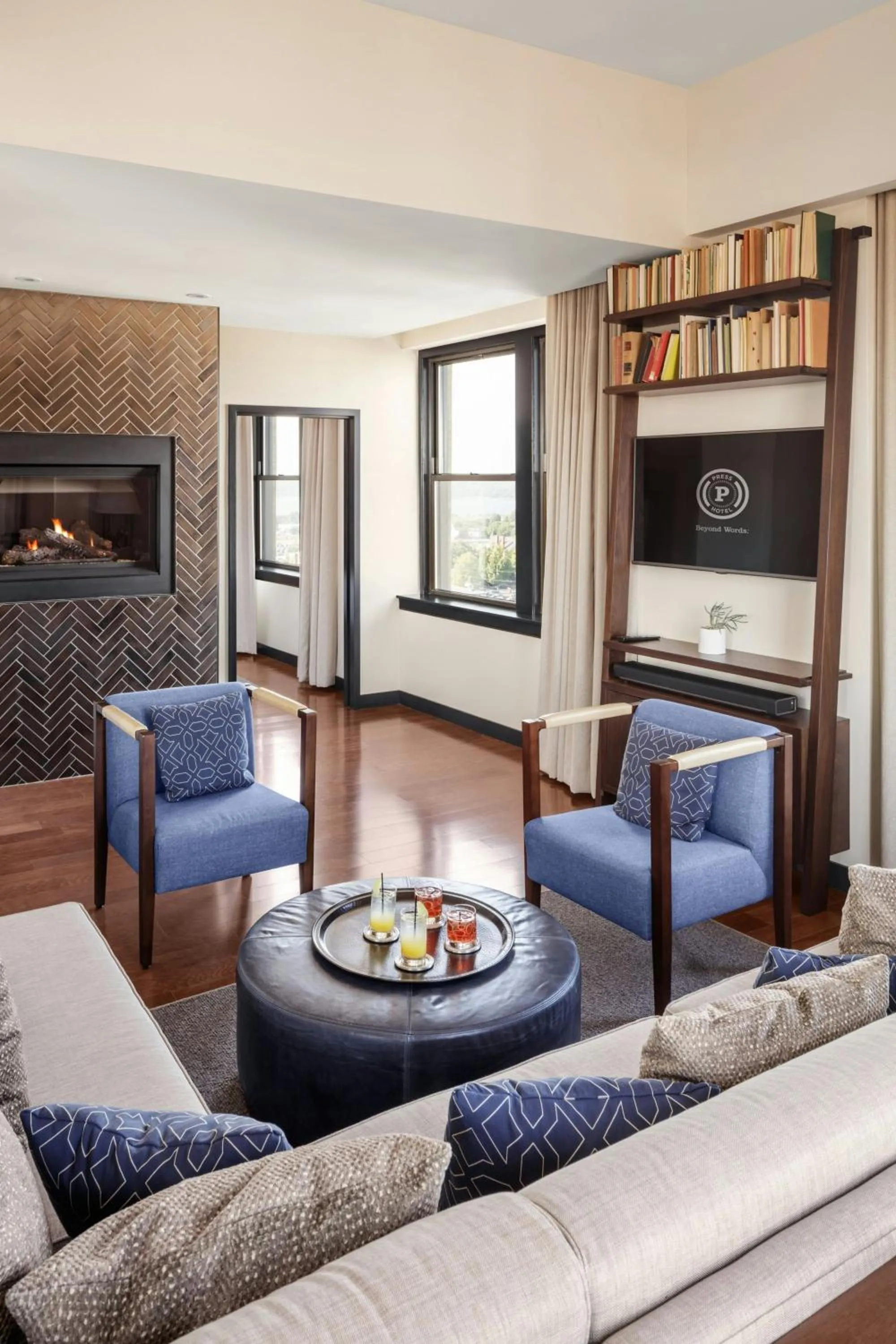 Living room in The Press Hotel, Autograph Collection