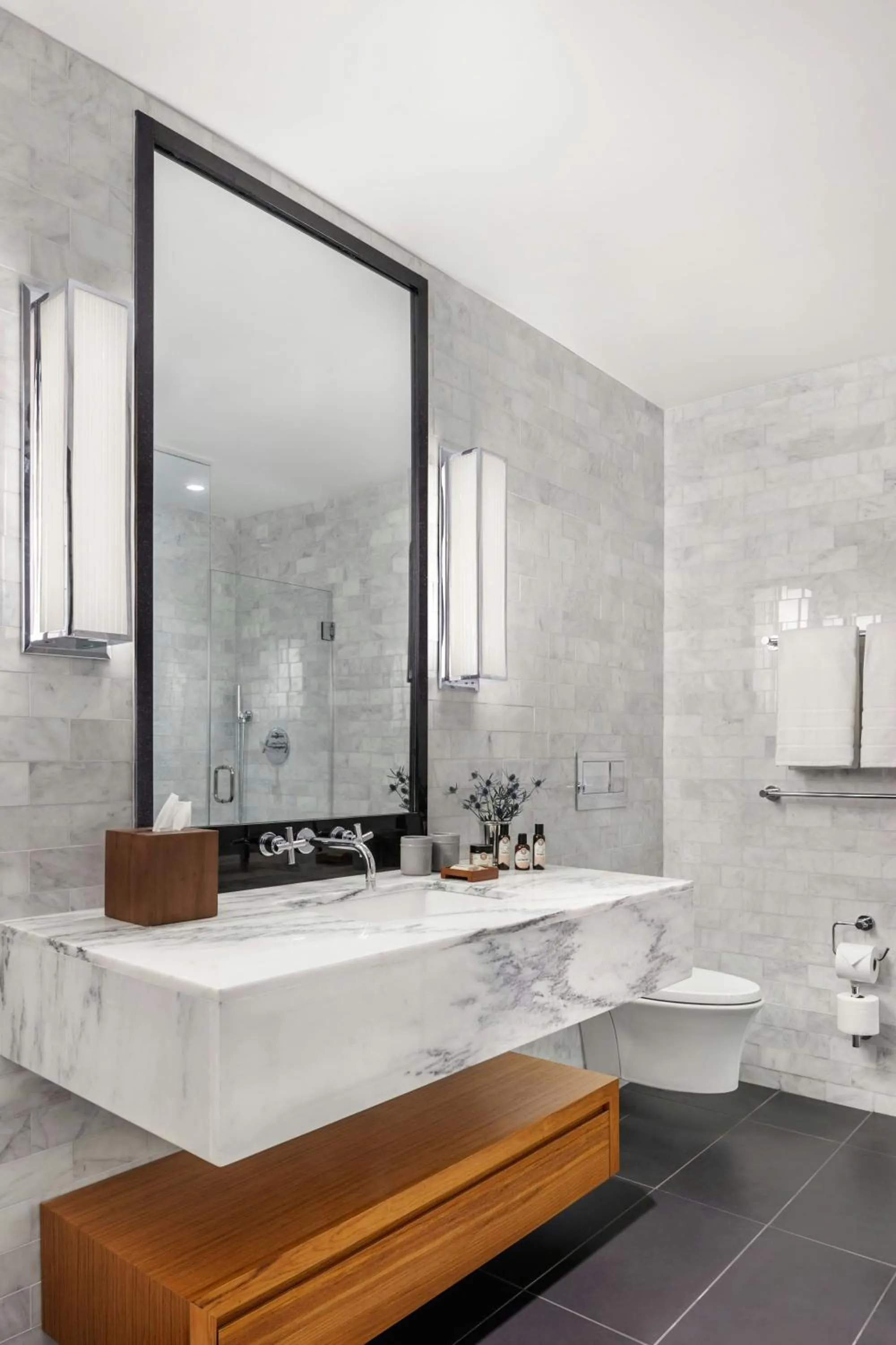 Bathroom in The Press Hotel, Autograph Collection