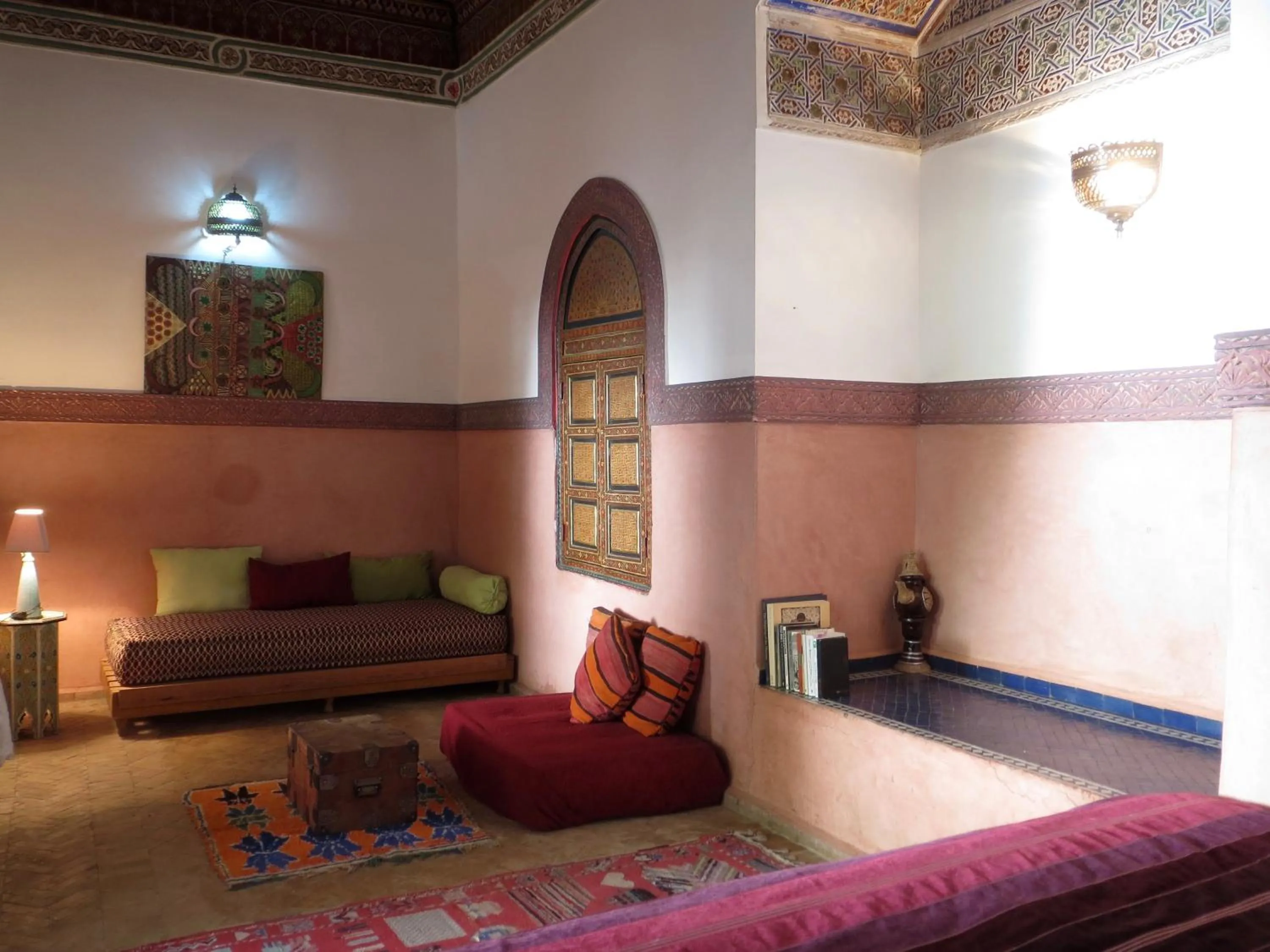Seating area, Bed in Riad Maizie