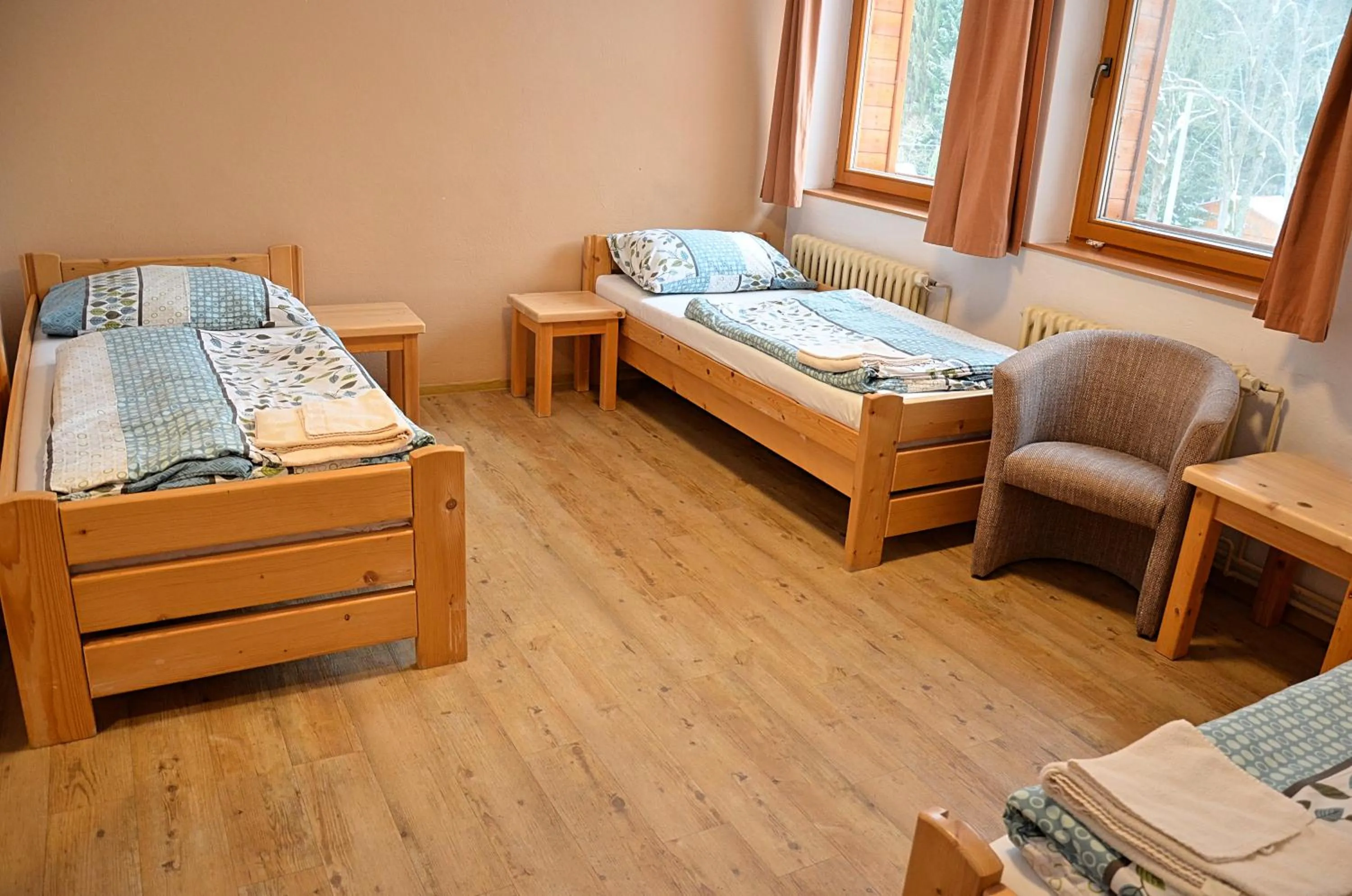 Bedroom, Bed in Balónový hotel a pivovar Radešín