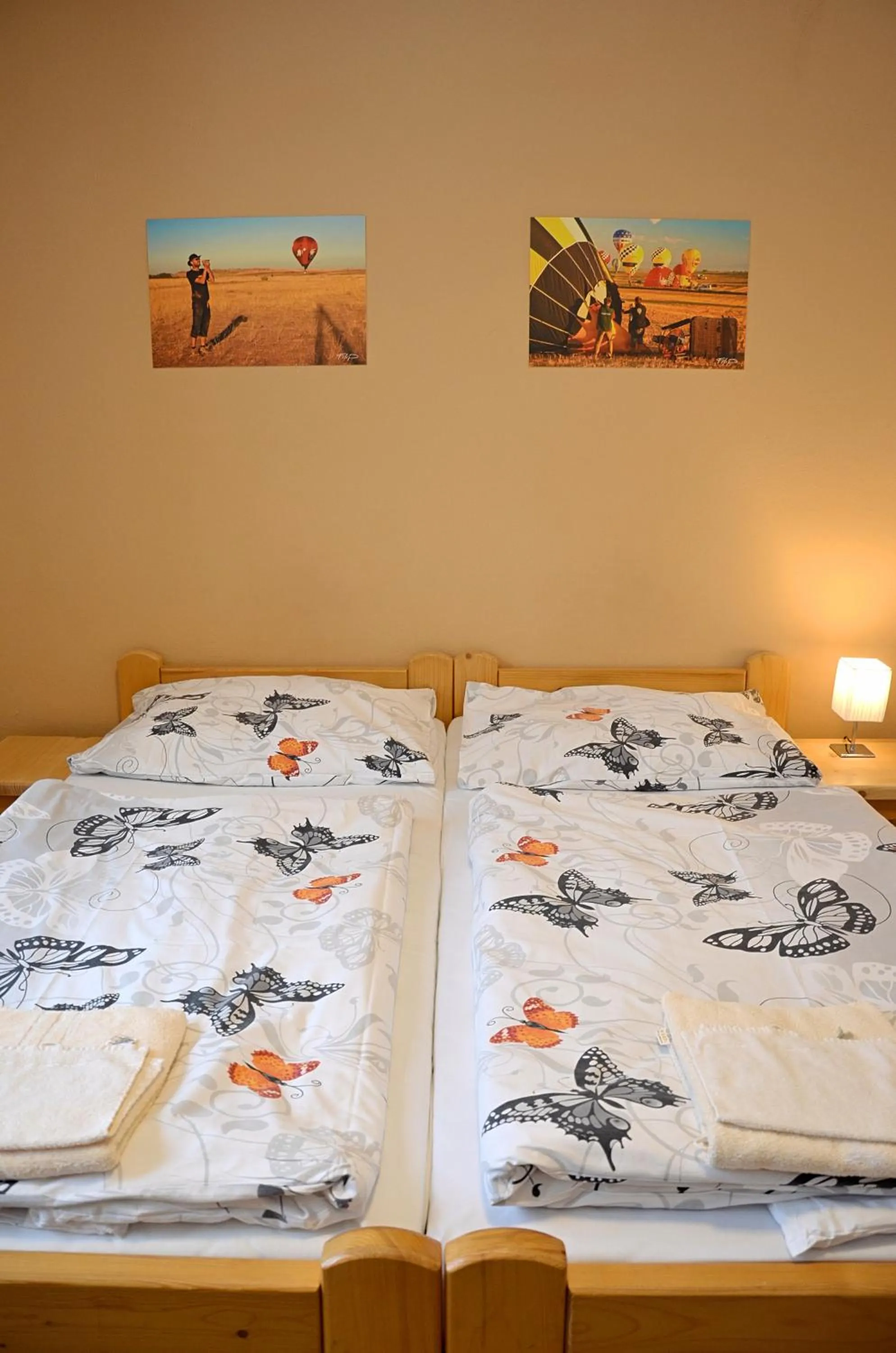 Bedroom, Bed in Balónový hotel a pivovar Radešín