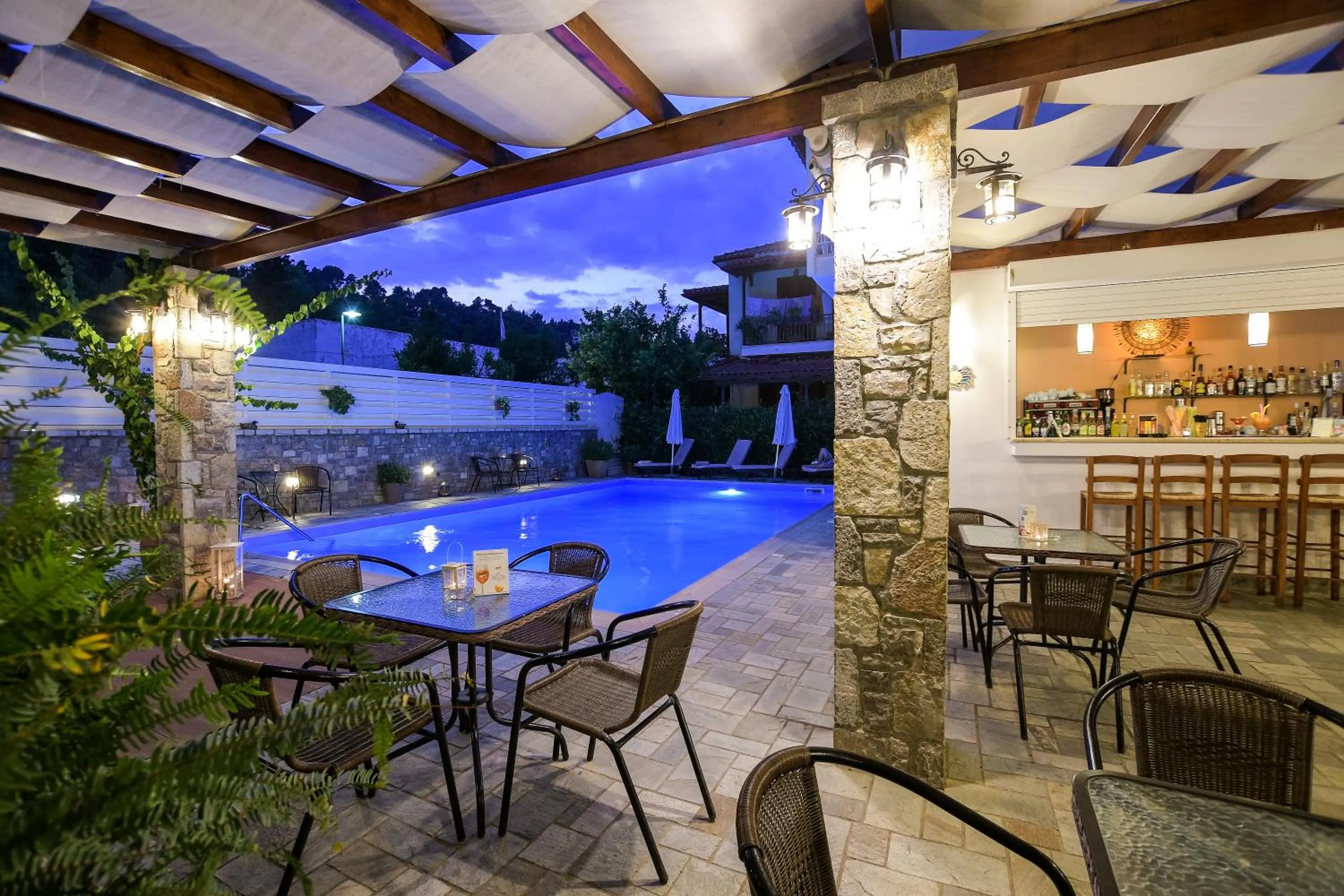 Pool view in Neda Hotel