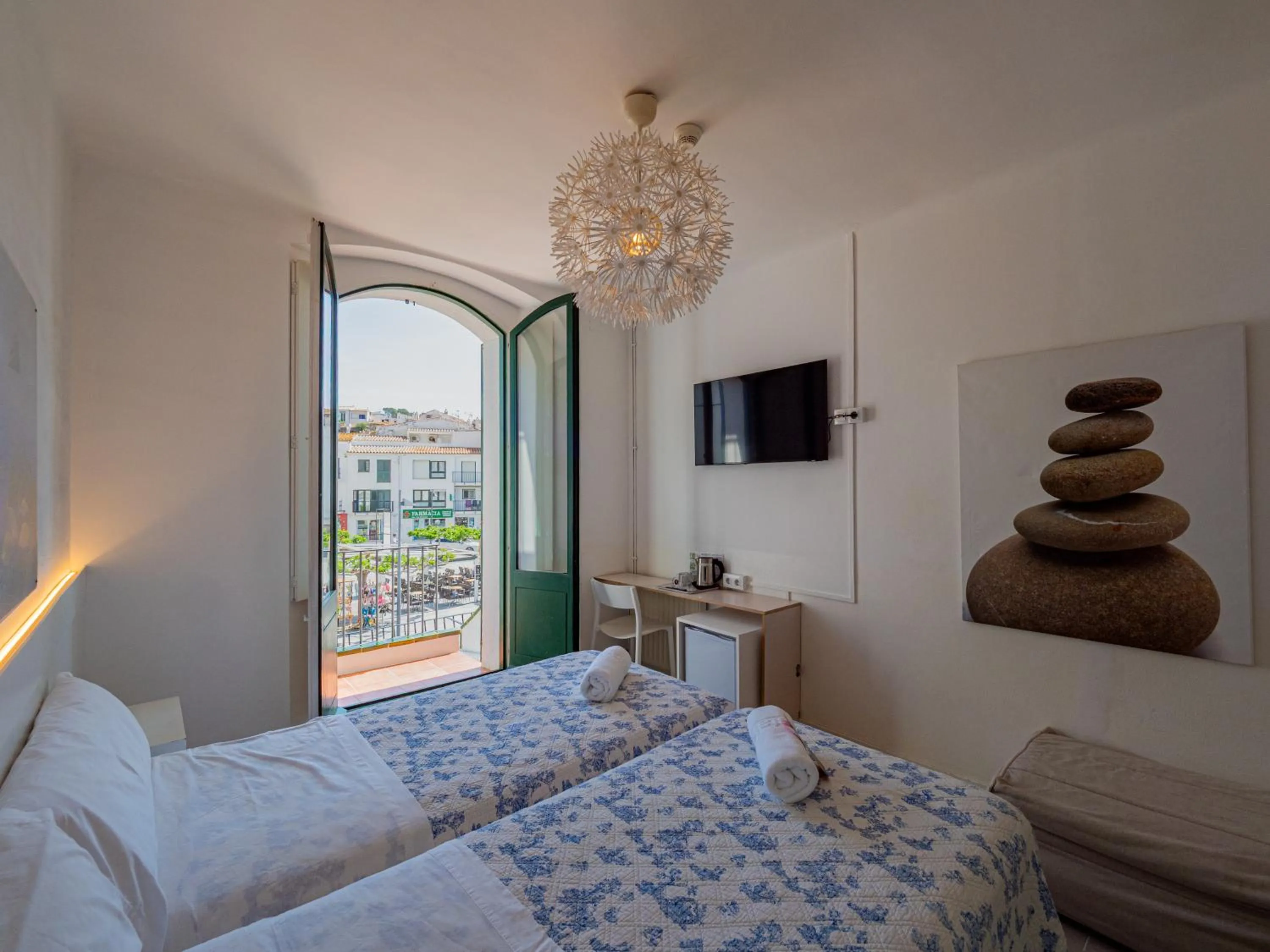 Bed in Hostal Marina Cadaqués