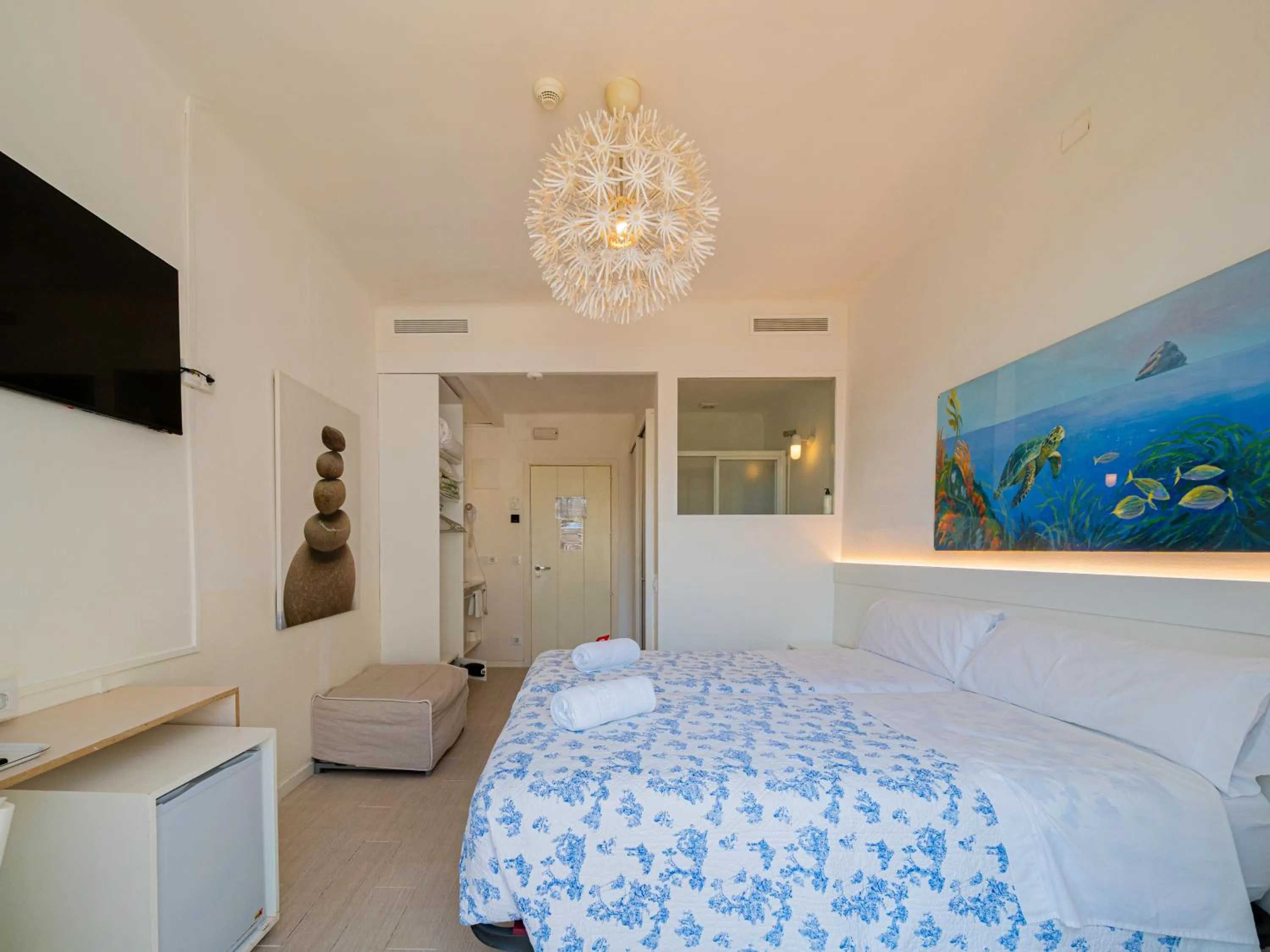 Bed in Hostal Marina Cadaqués