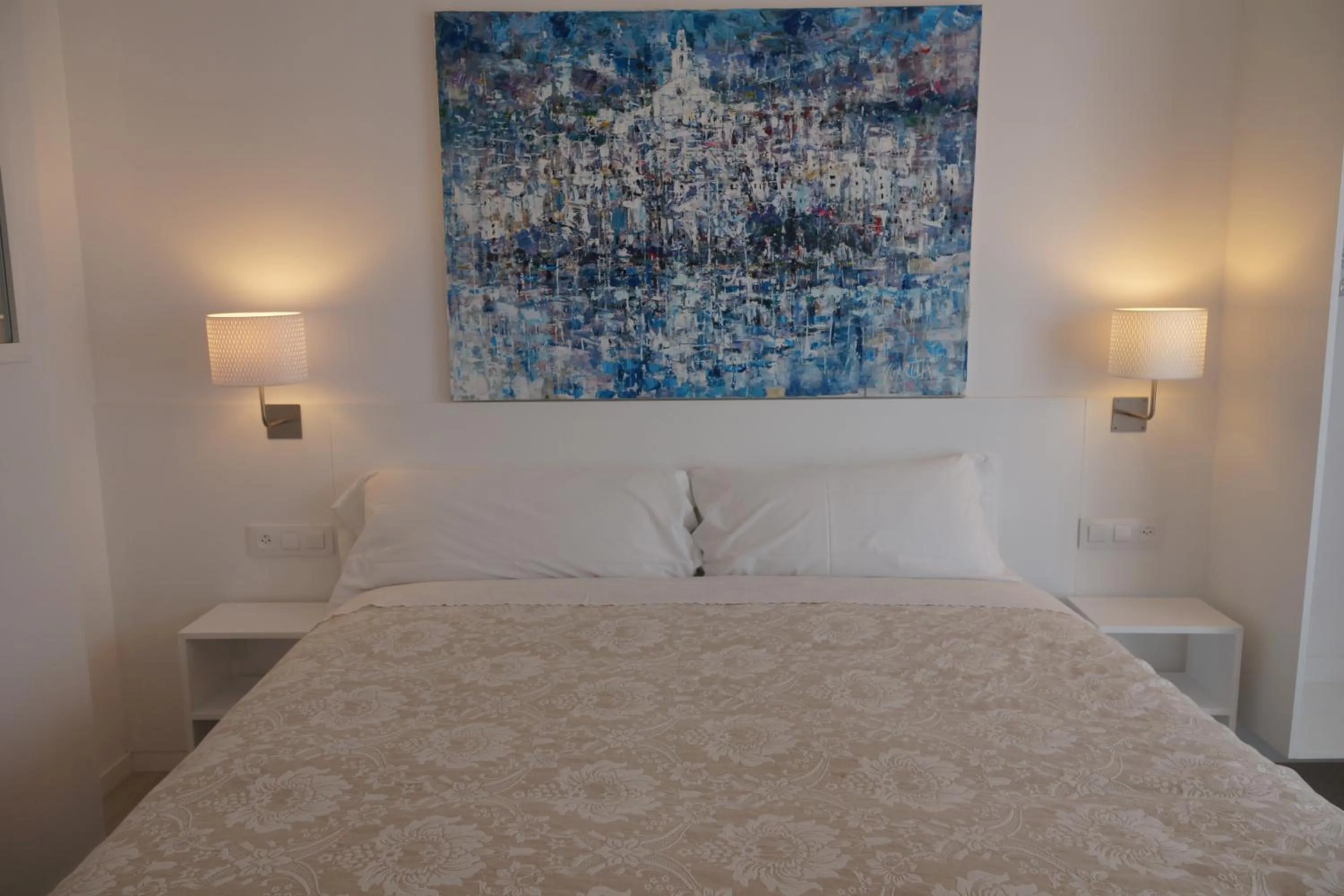 Bed in Hostal Marina Cadaqués