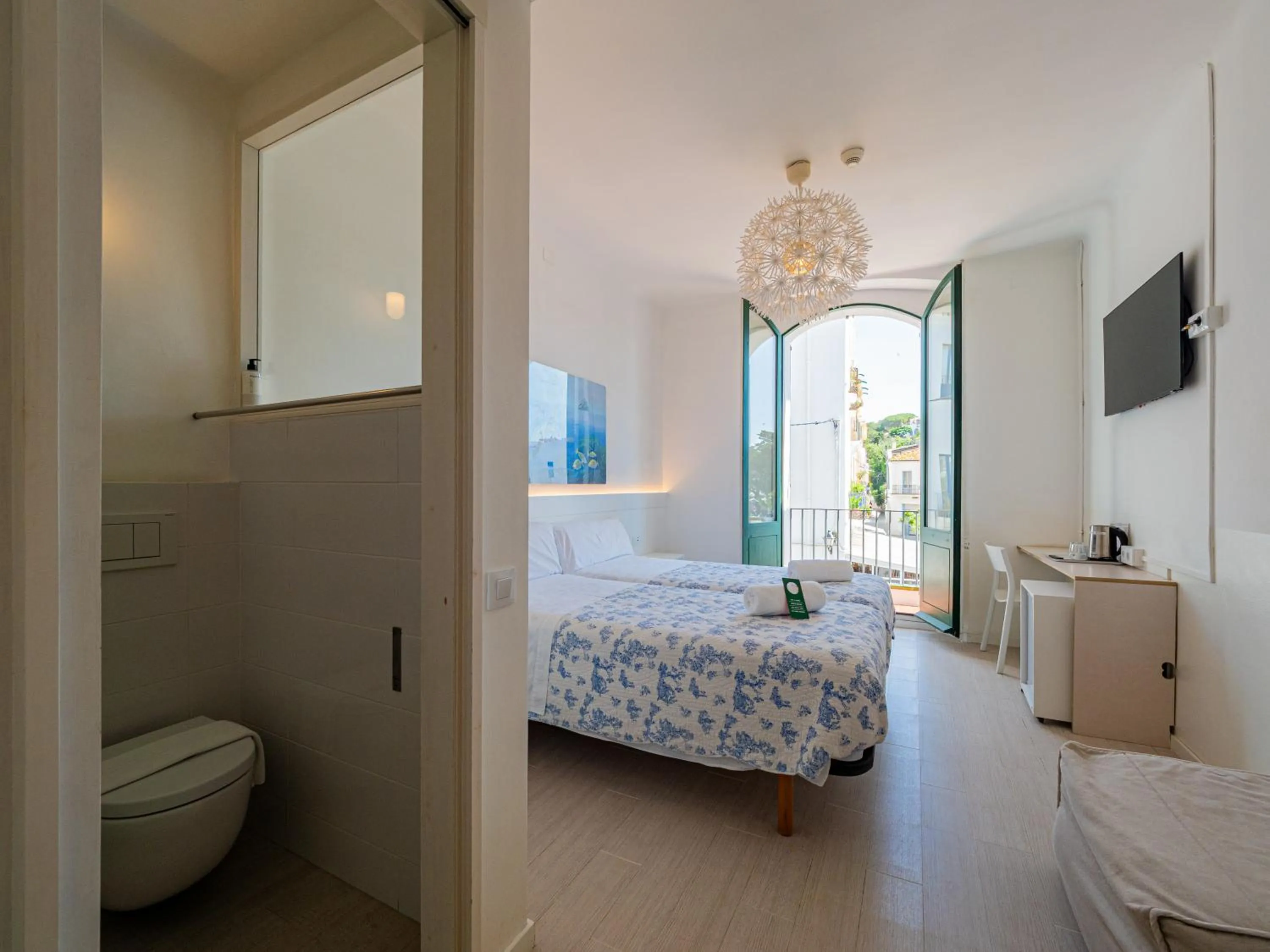 Bed in Hostal Marina Cadaqués