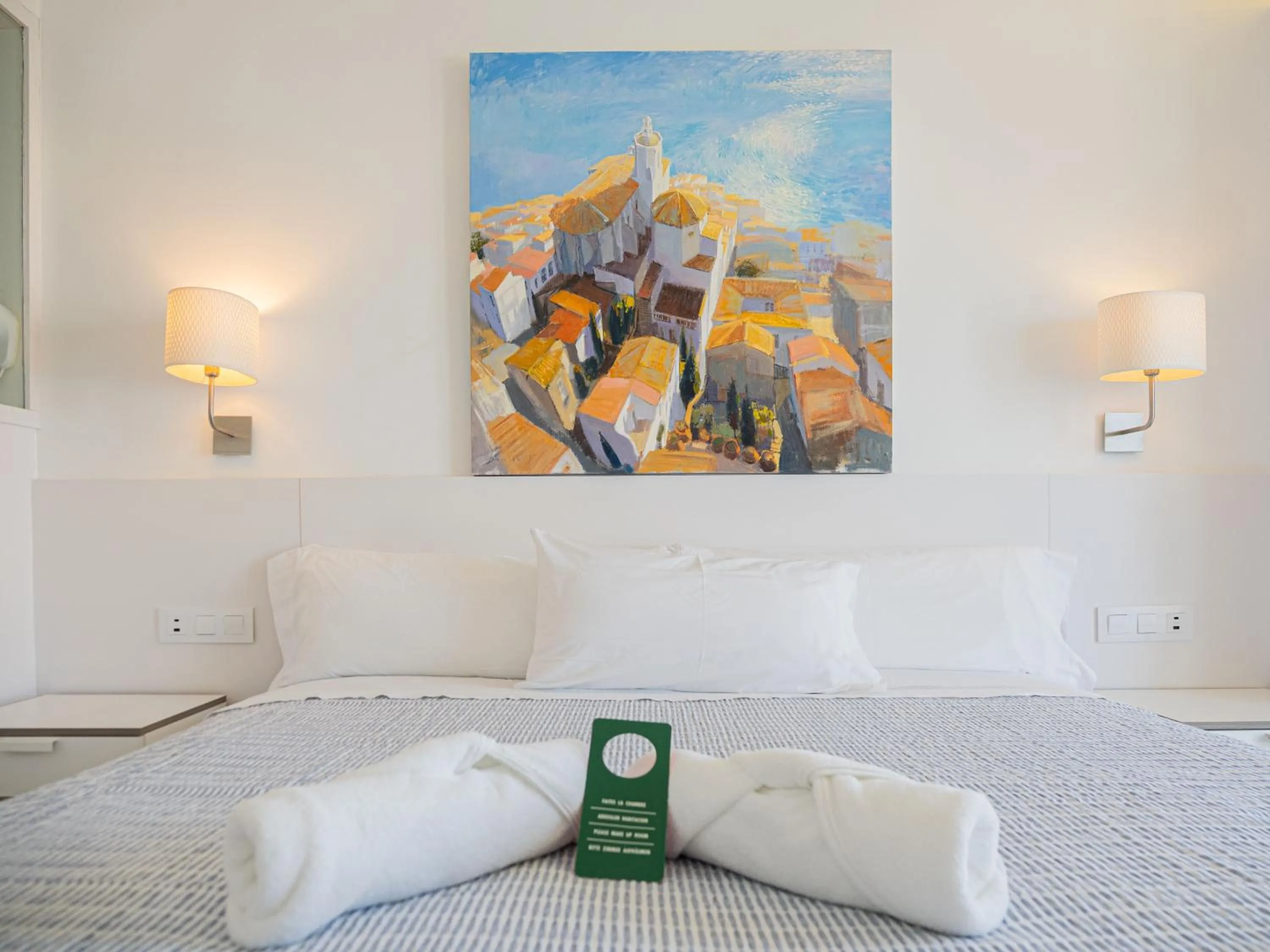 Decorative detail, Bed in Hostal Marina Cadaqués