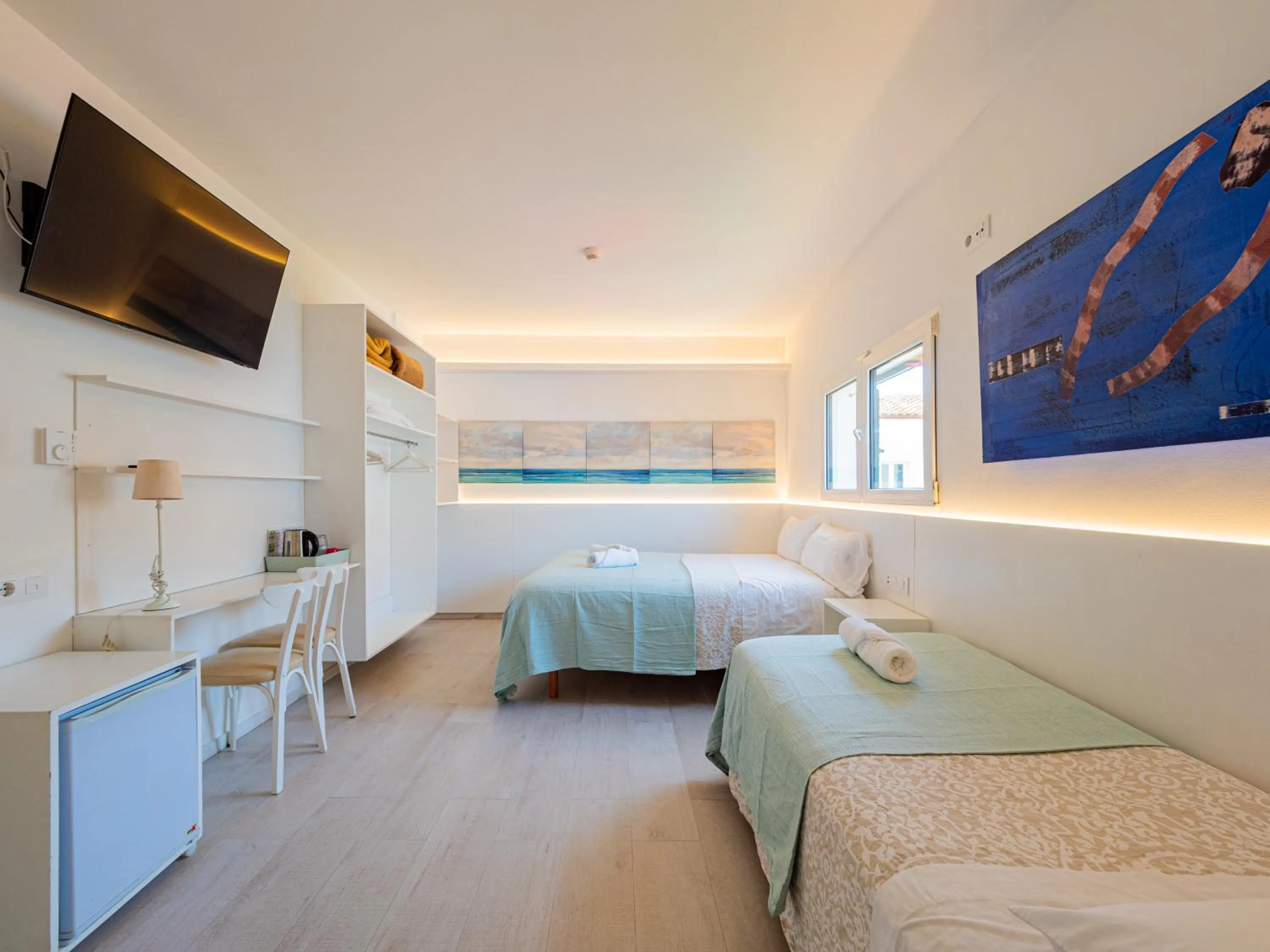 Bed in Hostal Marina Cadaqués